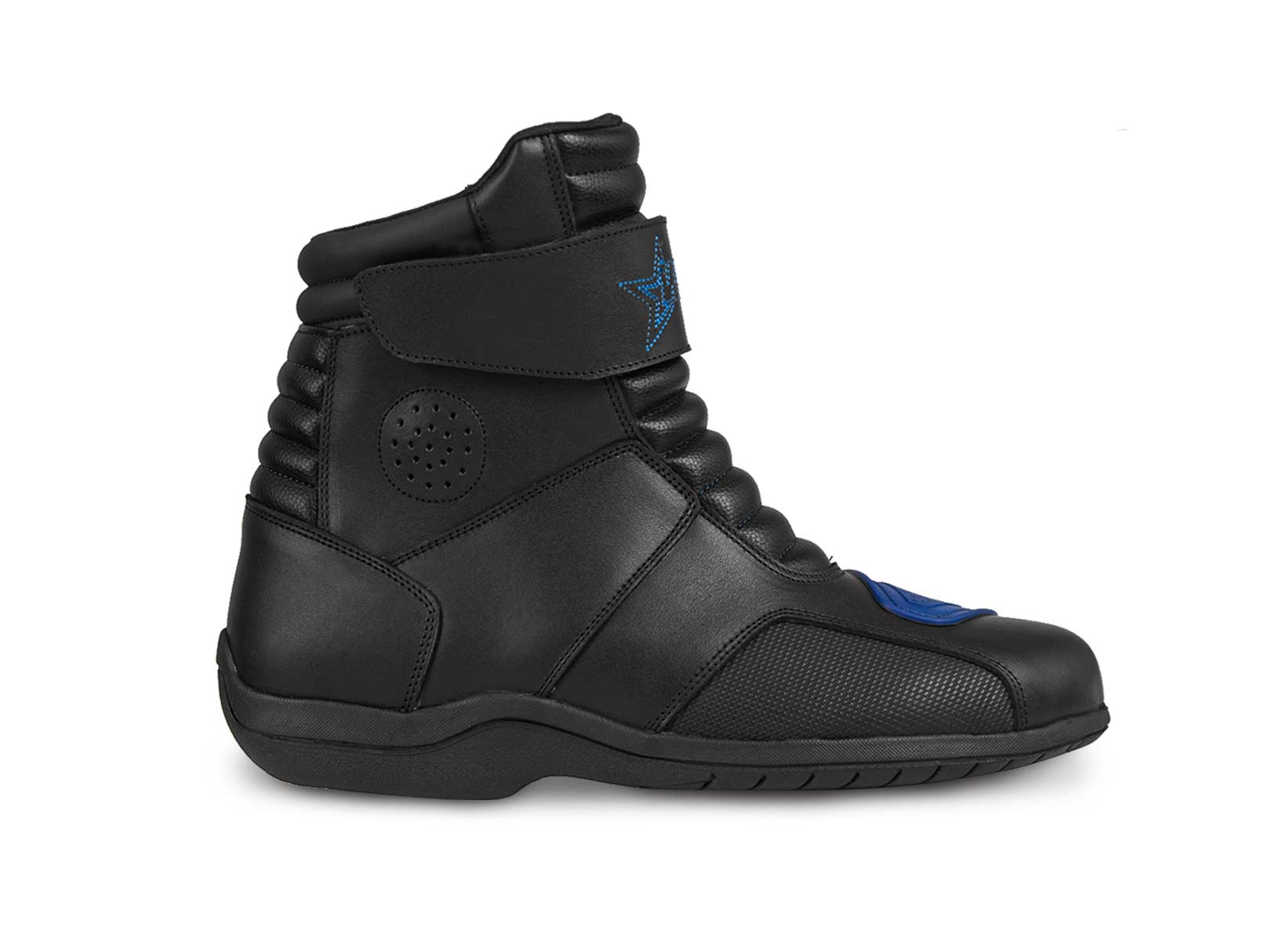 Botas hombre motociclista biker touring WKL 80008 Negro Azul — imagen 11