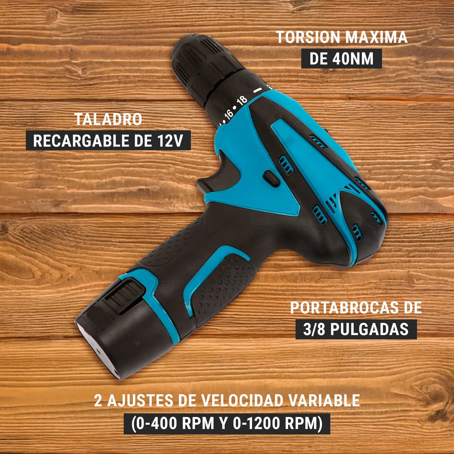 Kit Mini Taladro Atornillador Multifuncional — imagen 6