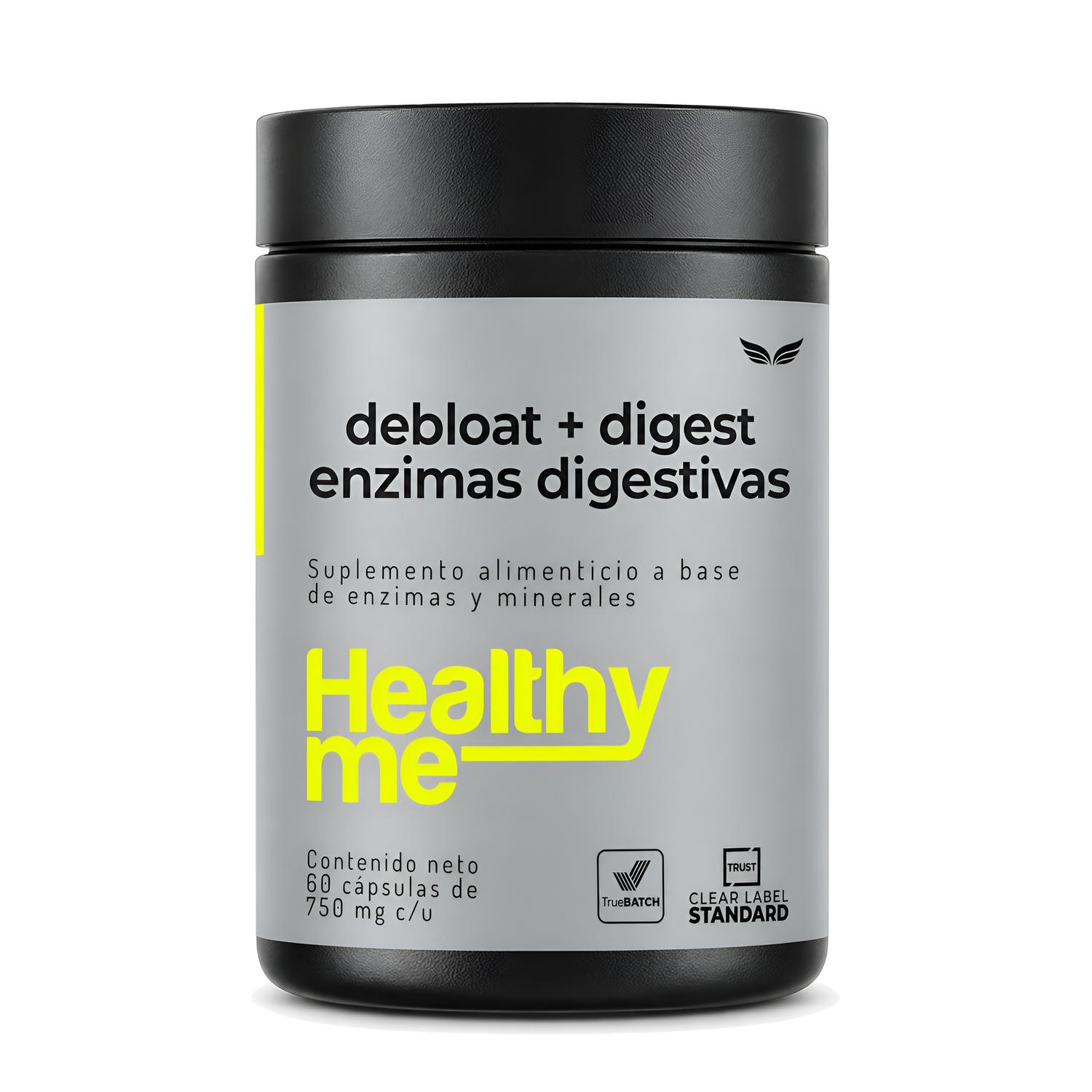 Healthy Me: Desinflamante con 16 Enzimas Digestivas, Jengibre, Menta e Hinojo p/ Digestión, 60 Cáps. — imagen 1
