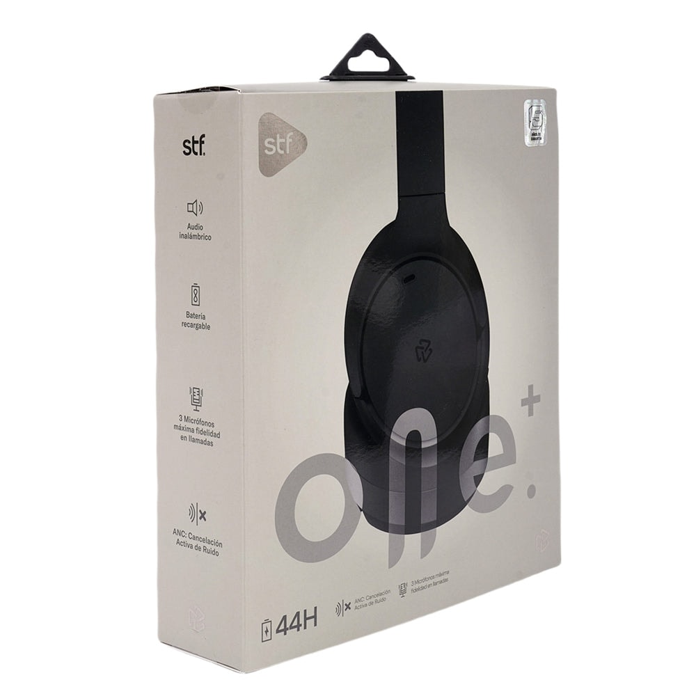Audífonos inalámbricos On Ear One Plus STF ANC 44h Uso Negro — imagen 11