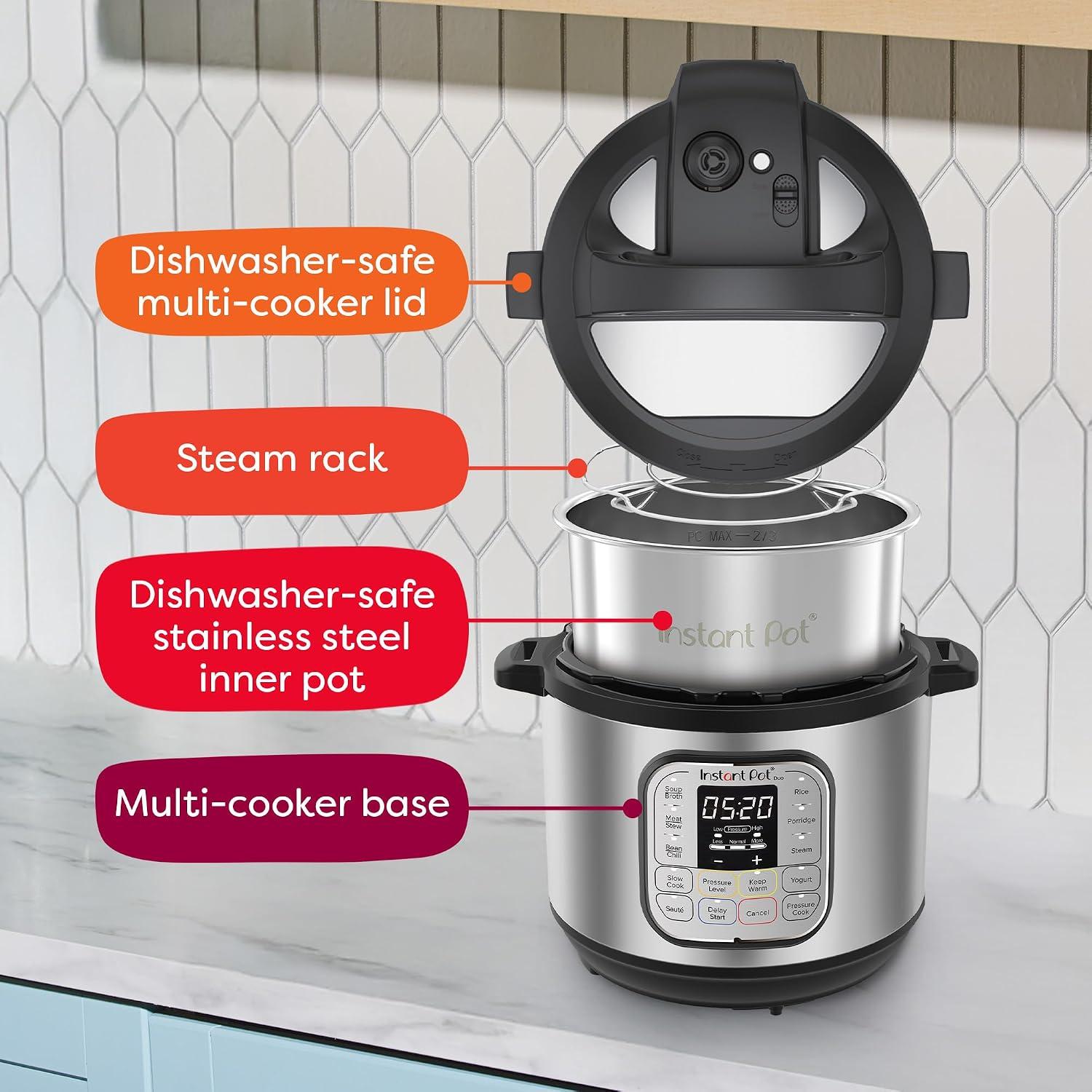 Olla Eléctrica a Presión Instant Pot Duo 60 7 en 1 5.7L Acero Inoxidable — imagen 9