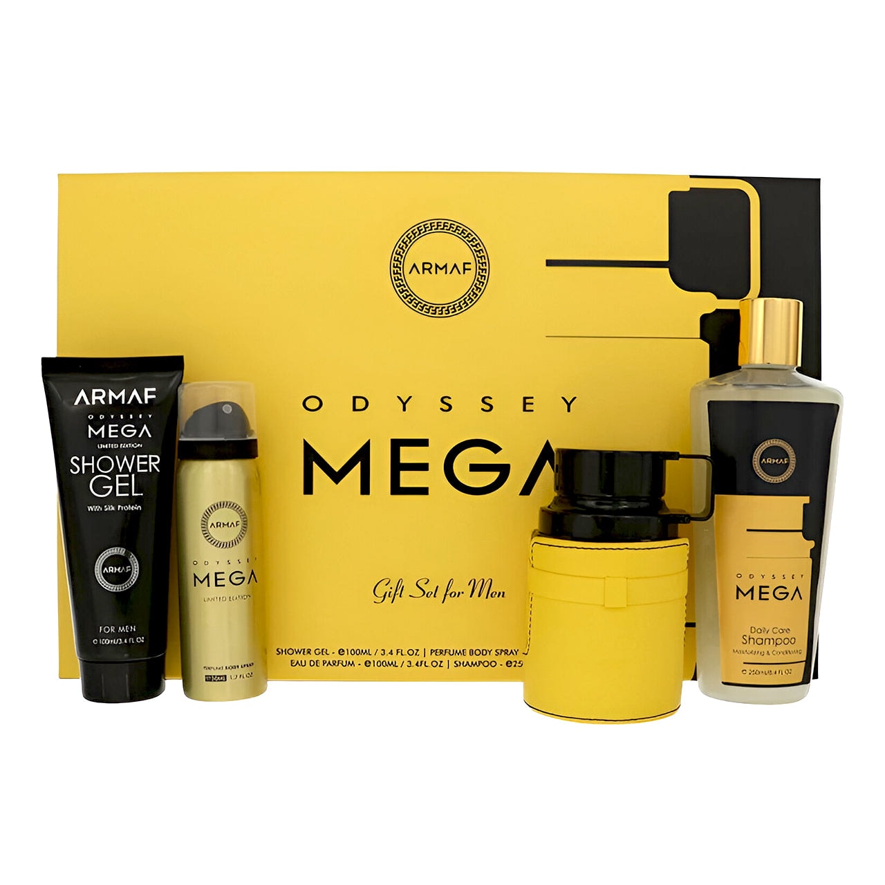 Perfume Arabe Set de 4 pzas Odyssey Mega For Men Eau de Parfum 100ML — imagen 2
