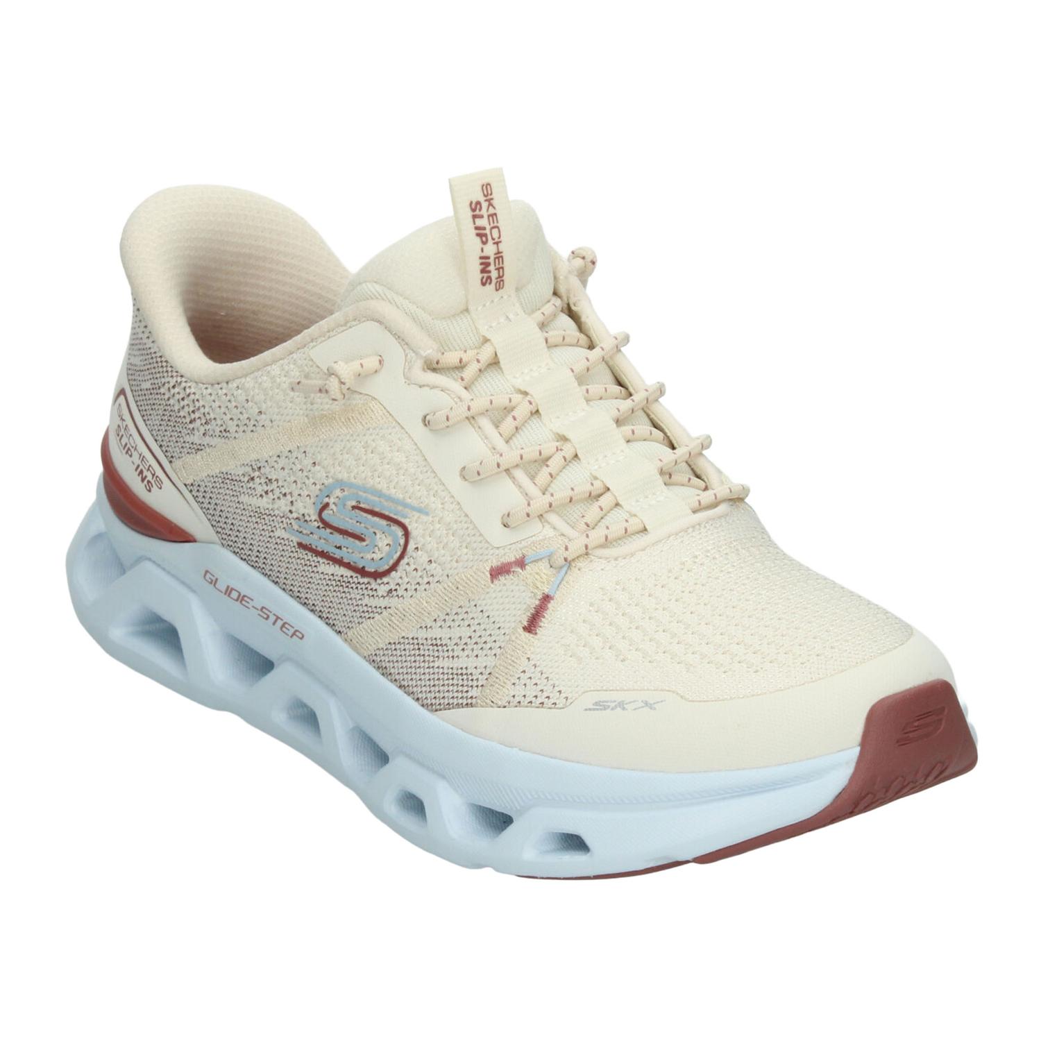 Tenis Skechers Glide-Step Dama Deportivo Crema Mujer — imagen 4