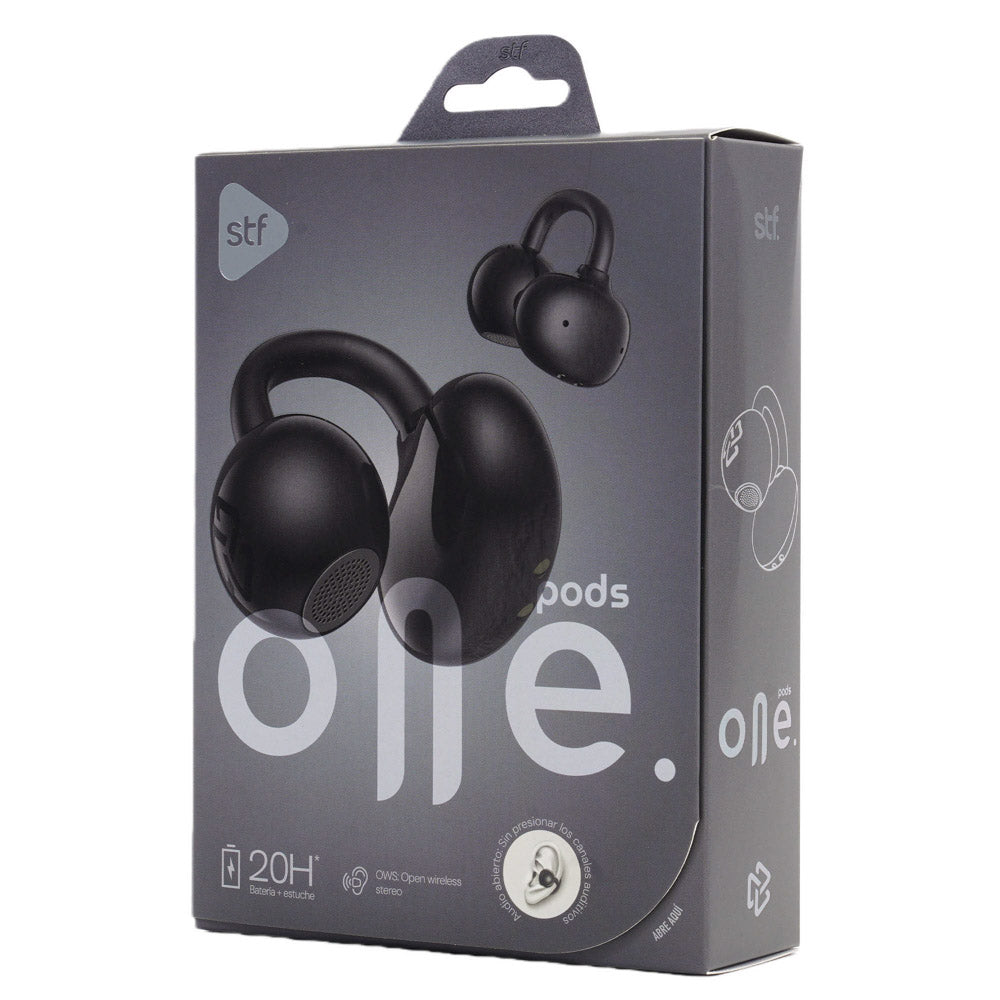 Audífonos Open Ear STF One: OWS, 20h batería, micrófono, Negro — imagen 13