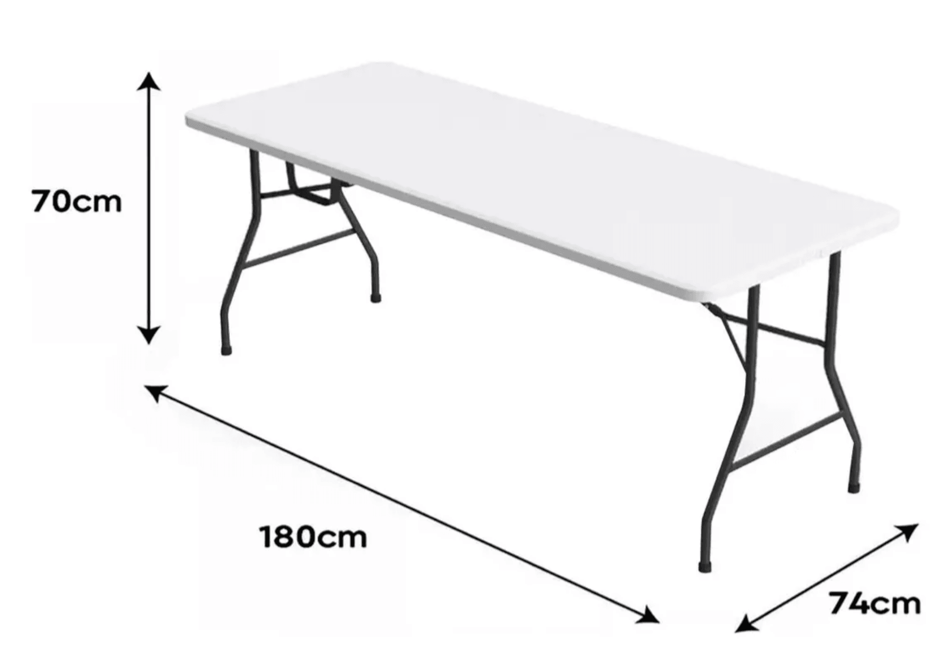 Mesa Plegable Plástico Portafolio 1.80m Jardín — imagen 7