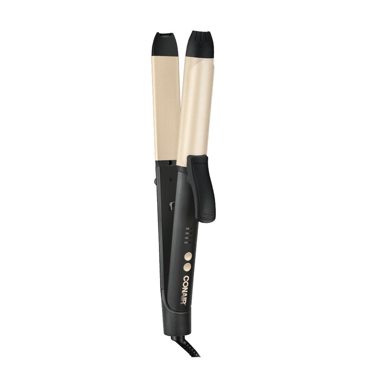 Plancha Conair 2en1 1-1/4" Cerámica Colágeno Negra — imagen 1