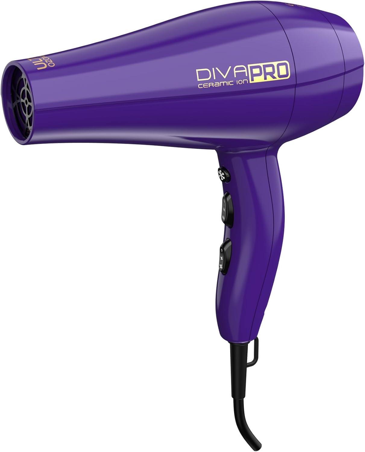 Secadora Cabello Profesional Diva Pro 4d Iones Ozono Cerámic Color Violeta — imagen 1