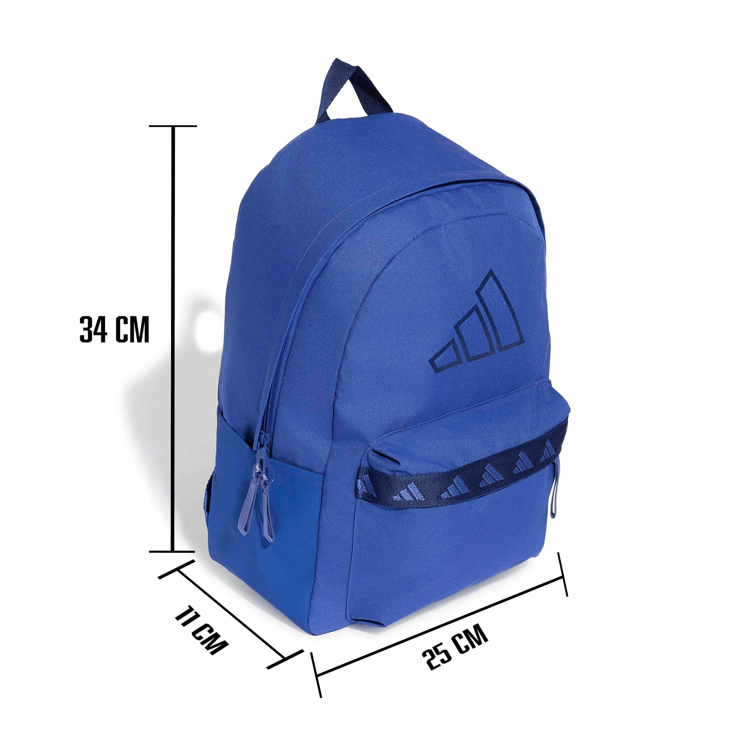 Mochila Adidas Classic Tape Azul Escolar Unisex 27L — imagen 8