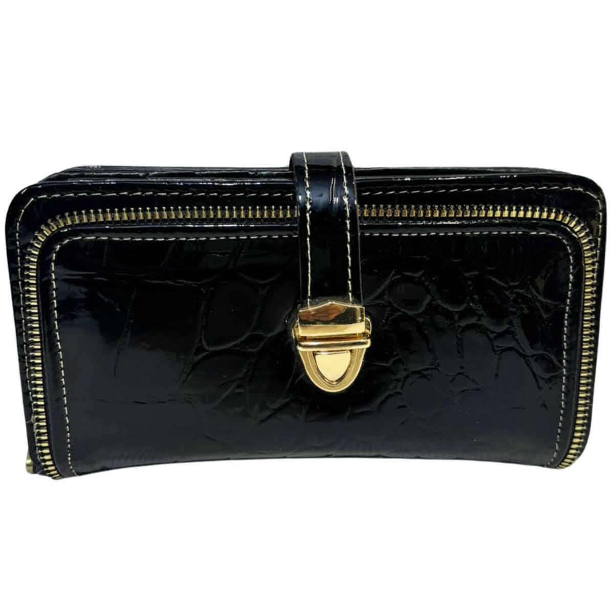 Cartera De Dama Piel Legitima Charol Ternera Edith — imagen 9