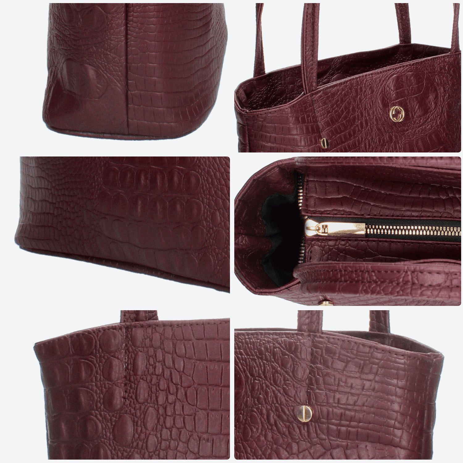 Bolsa Dama Ferretina Vino Casual Mujer — imagen 5