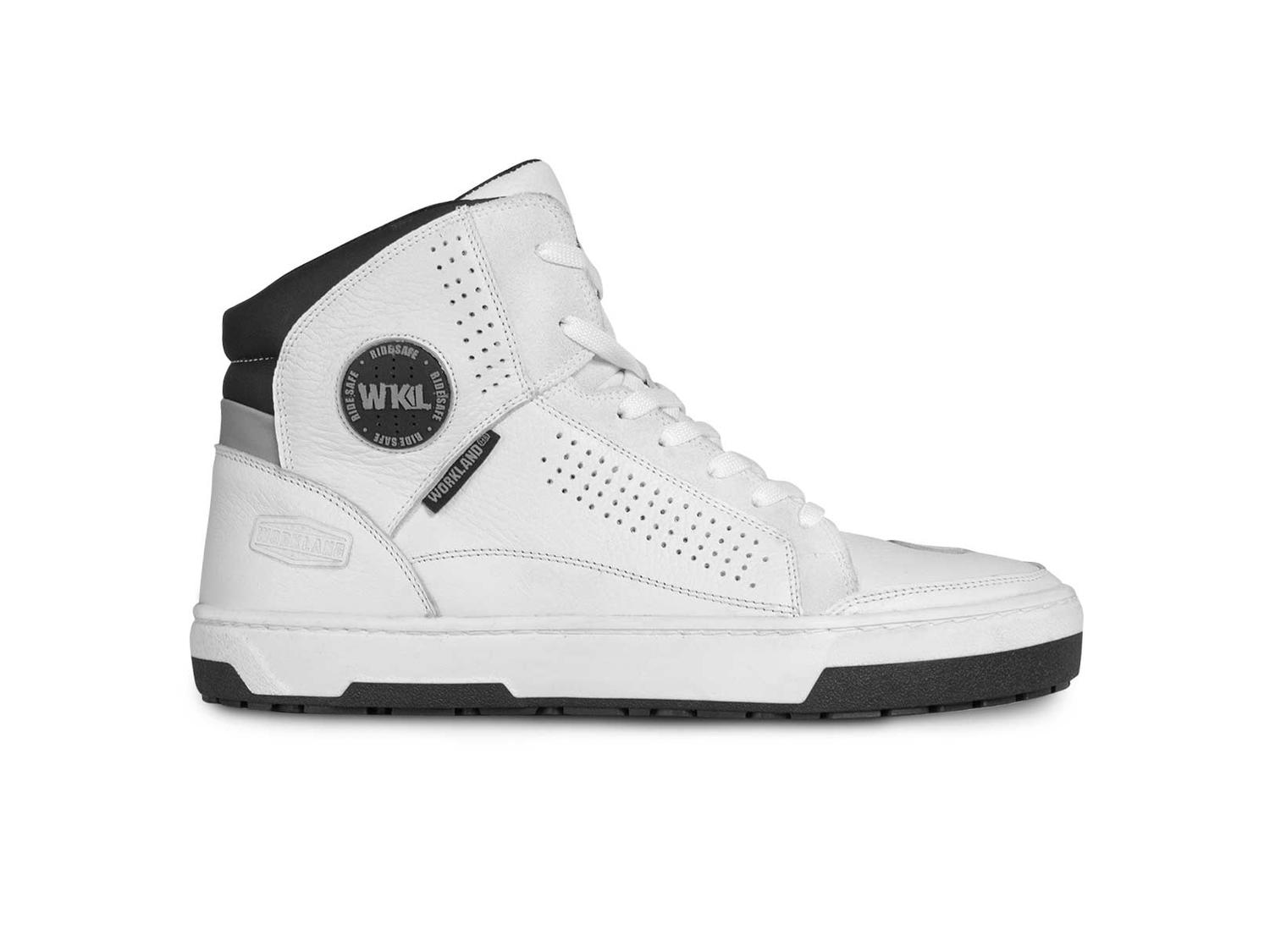 Bota hombre tenis motociclista botin biker WKL 80202 Blanco — imagen 3