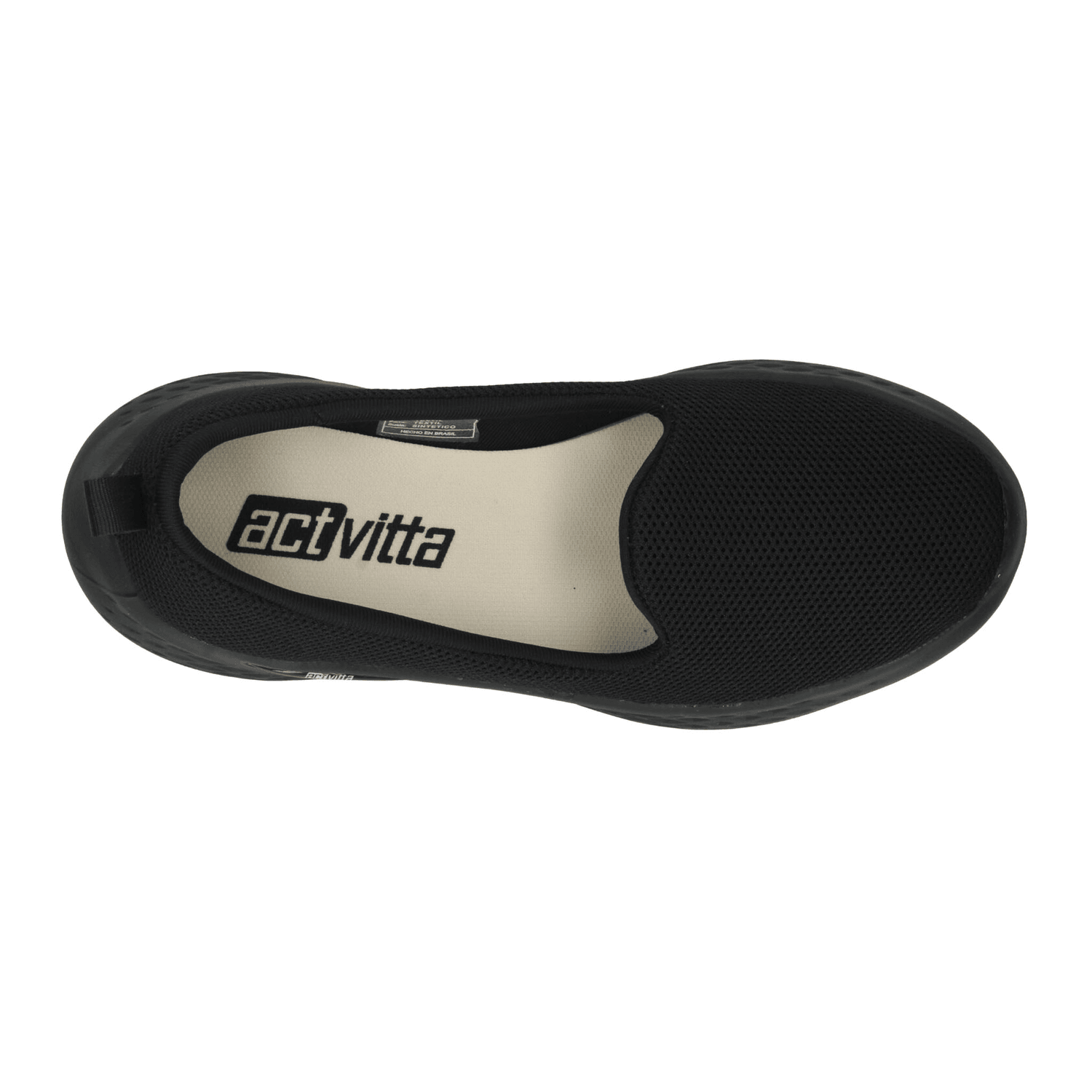 Tenis Actvitta Dama Deportivo Confort Slip On Negro Mujer — imagen 8