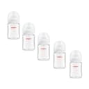 Combo 5 Biberones Pigeon Softouch 160ml Vidrio Transparente