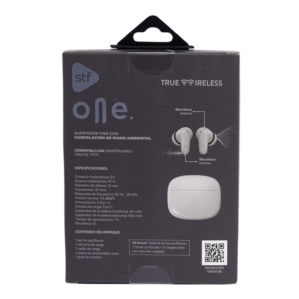 Audífonos Inalámbricos Tws One STF 42hrs Uso ENC 4 Micrófonos Protección IPX4 Gris — imagen 14