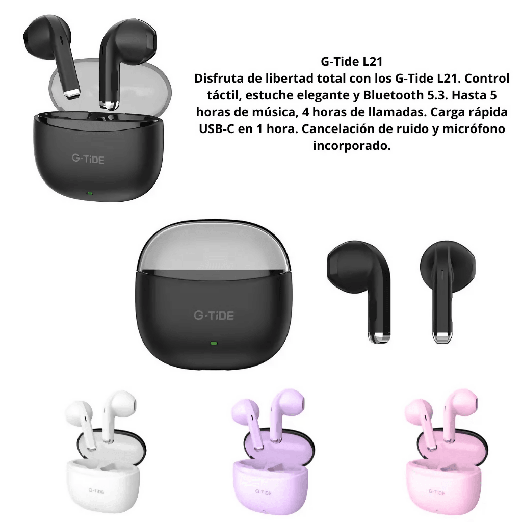 Smartwatch Filwans GTR Negro + Audífonos G-tide L21 Negro — imagen 11