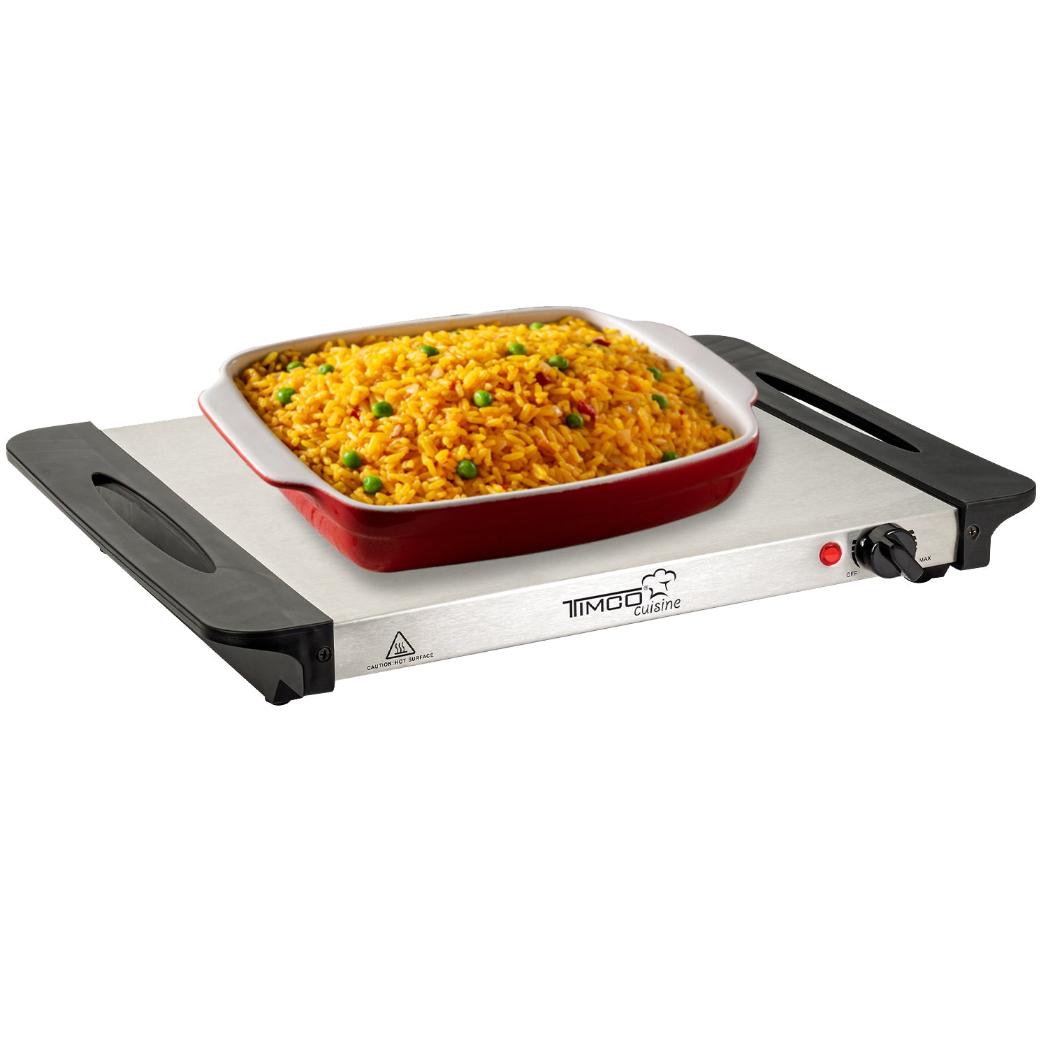 Plancha Eléctrica de Calentamiento Mantiene Alimentos Calientes Bandeja Acero Inoxidable Timco BCE200 — imagen 2