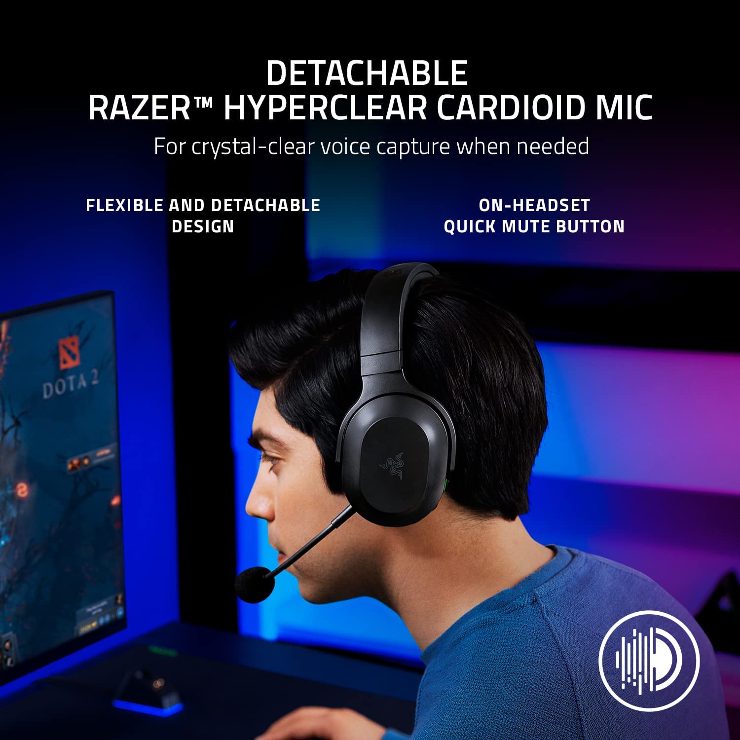 Audífonos Inalámbricos Razer Barracuda X (Negro) - XBOX / PlayStation / Nintendo SWITCH / PC / Móvil — imagen 5