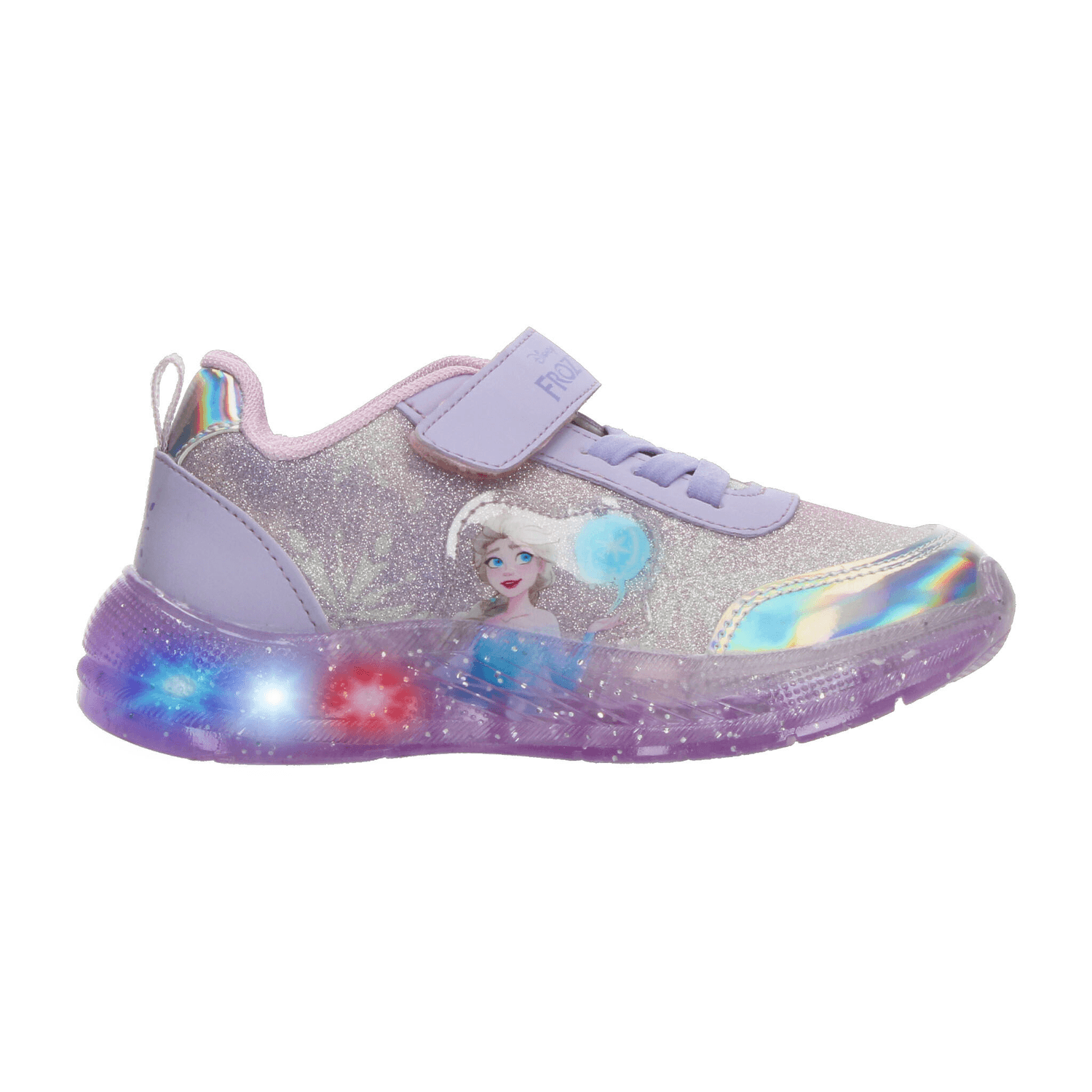 Tenis Niña Disney Elsa Frozen Lila Luz Led Infantil T18-22 — imagen 2