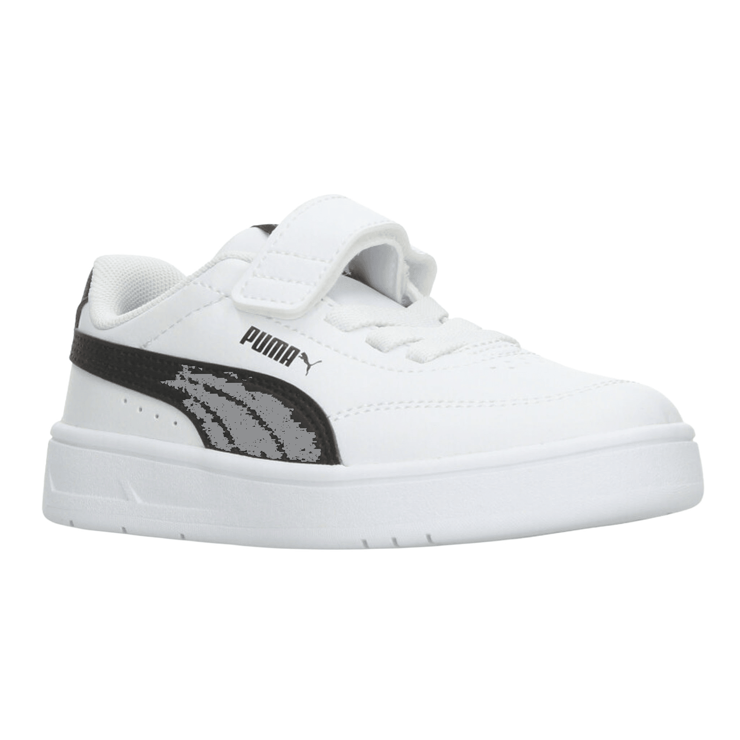 Tenis Puma Court Classic Clean Niño Negro Casual Infantil T16-22 — imagen 3