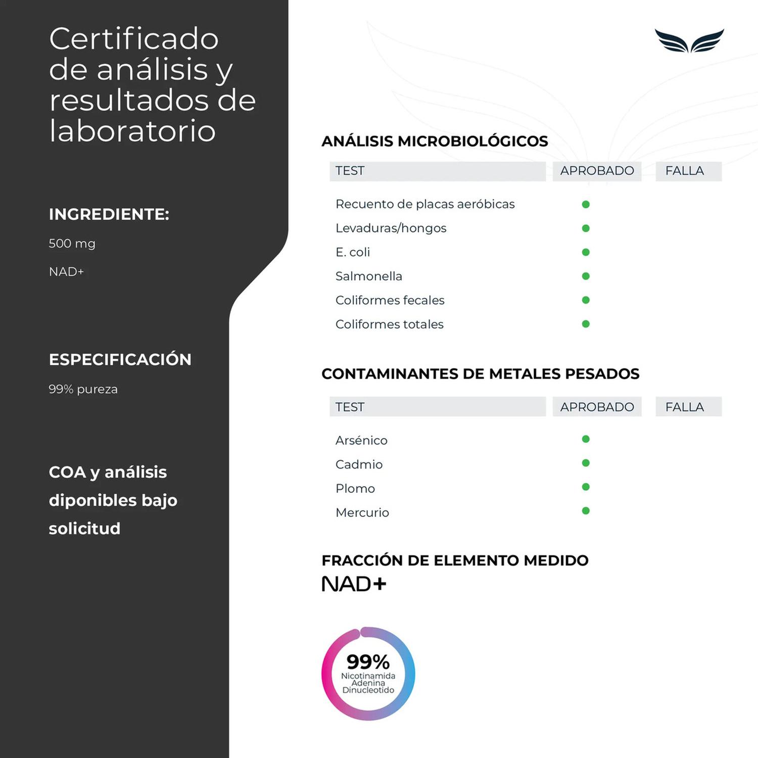 NAD+ Puro en Polvo 500 mg, Energía Mitocondrial, Sirtuinas y Longevidad Celular, 100 Porciones — imagen 4