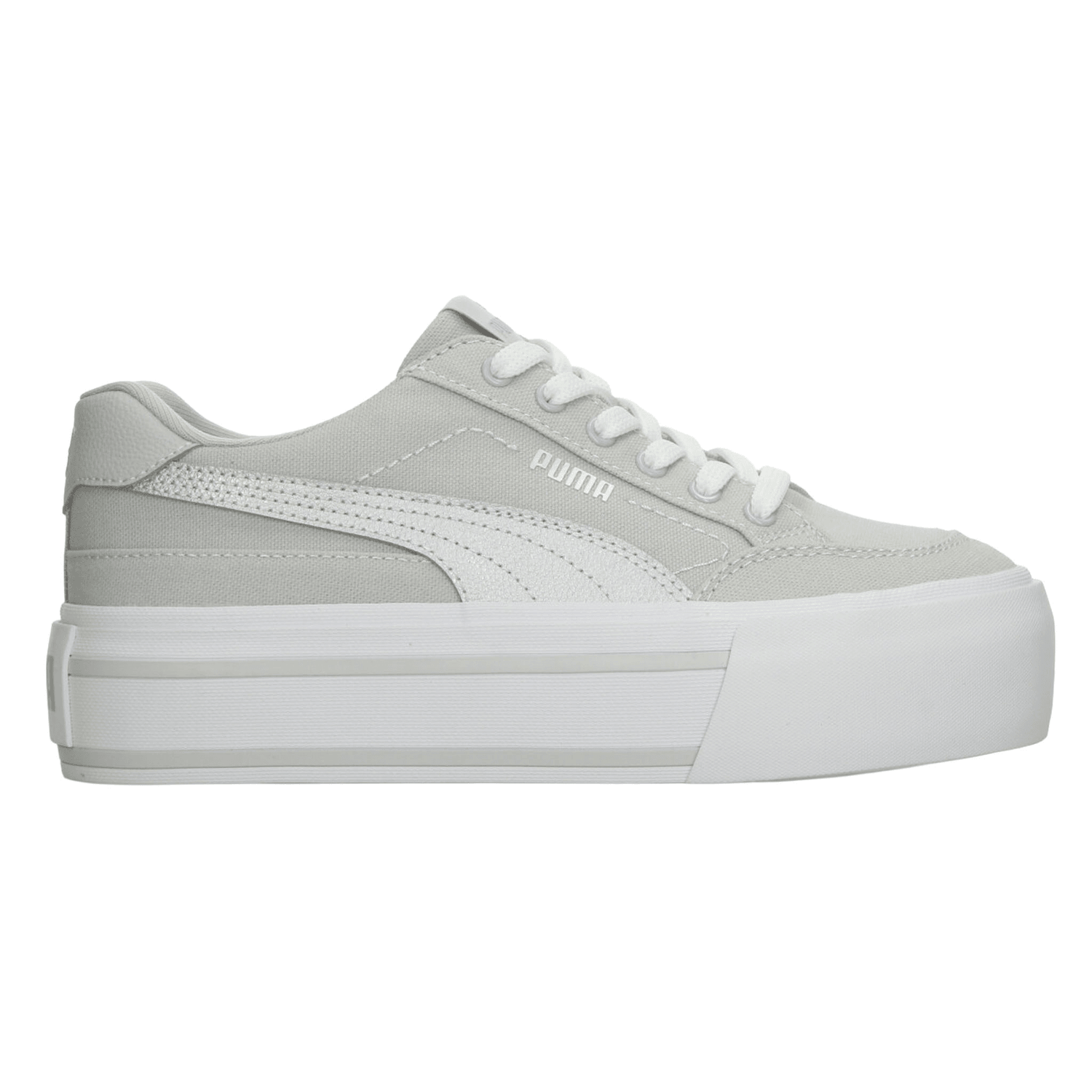 Tenis Puma Court Classic Vulc Dama Casual Plataforma Gris Mujer — imagen 1