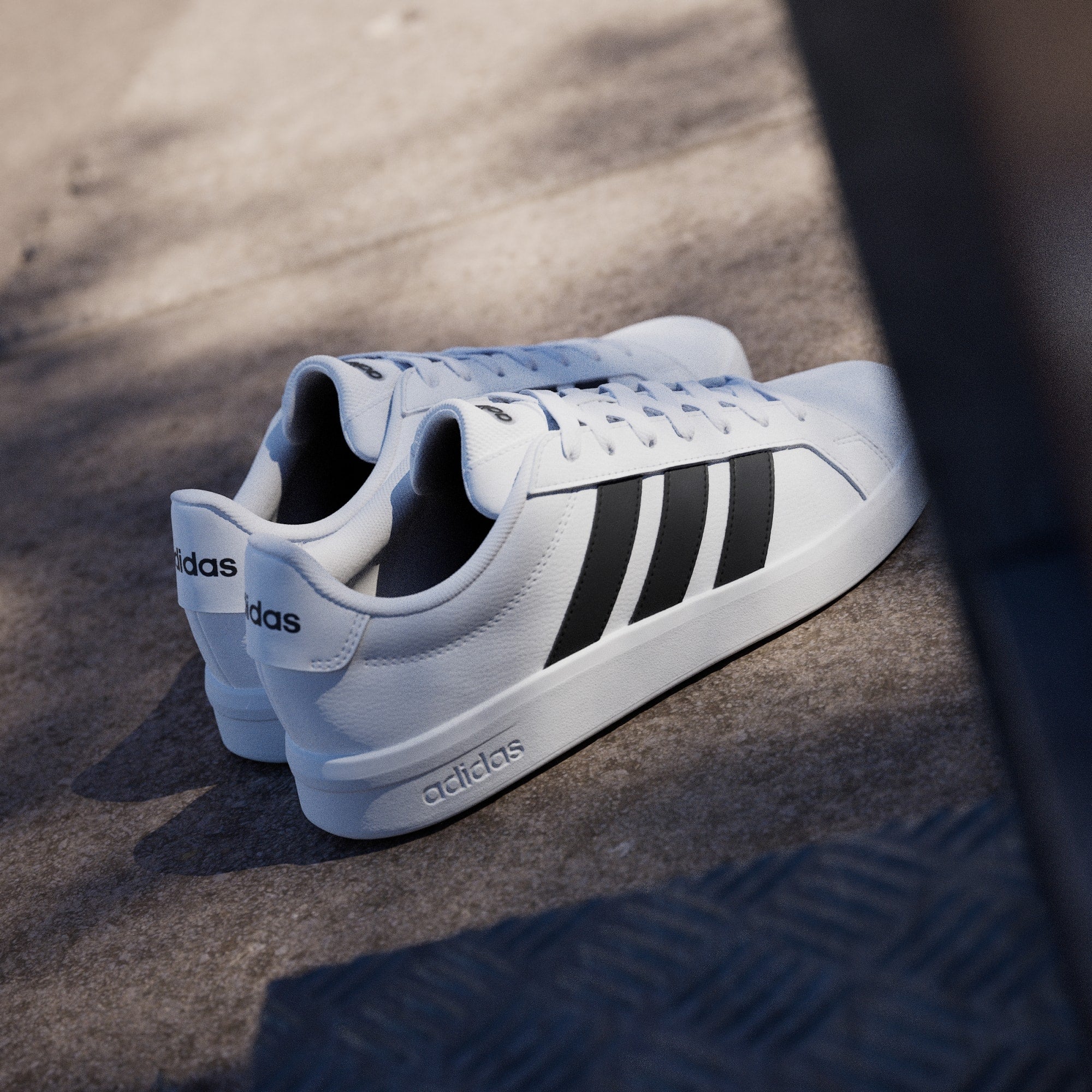 Tenis Adidas Grand Court Base 3.0 Blanco - Hombre — imagen 5