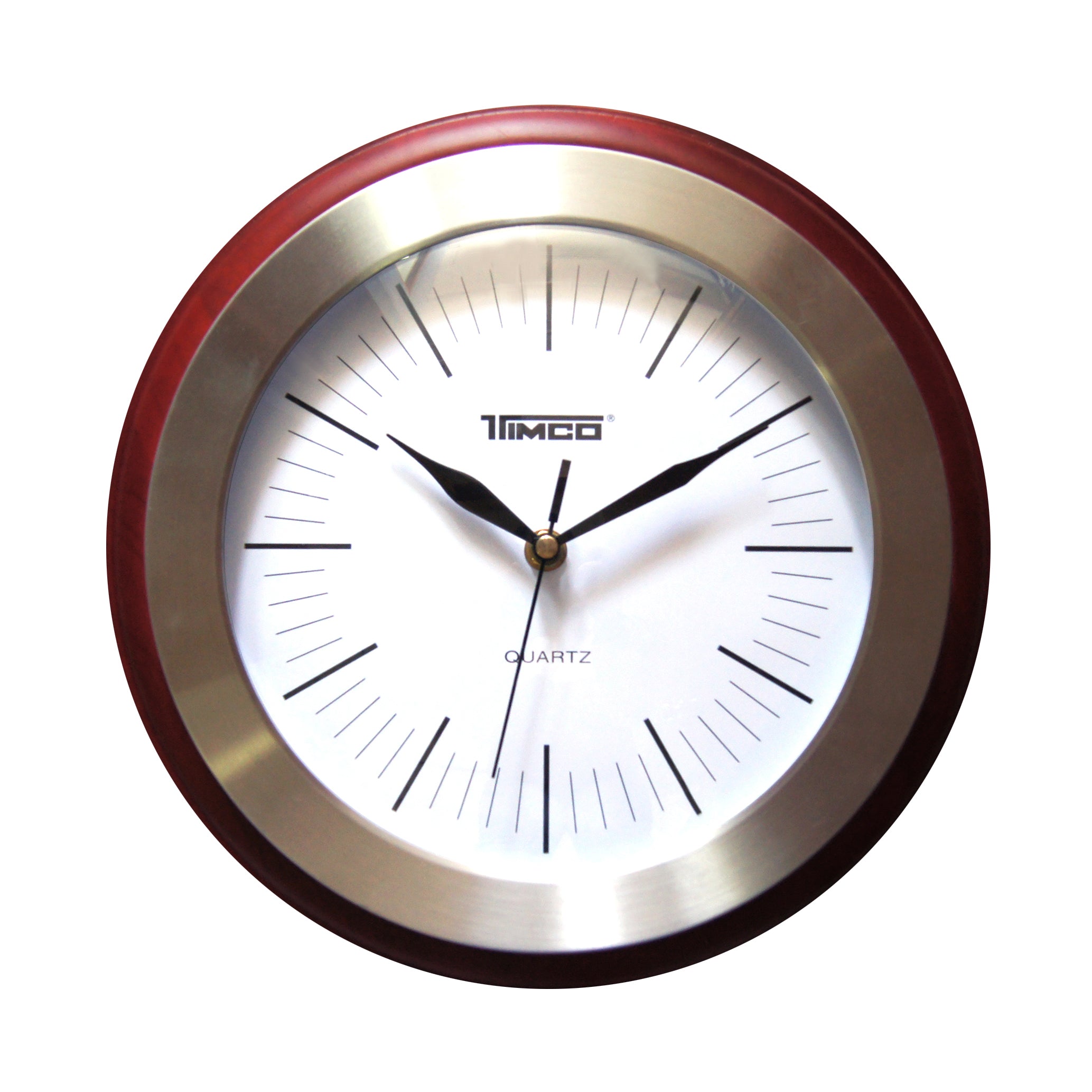 Reloj de Pared Analógico Madera con Acero inoxidable Timco RA-70B — imagen 2