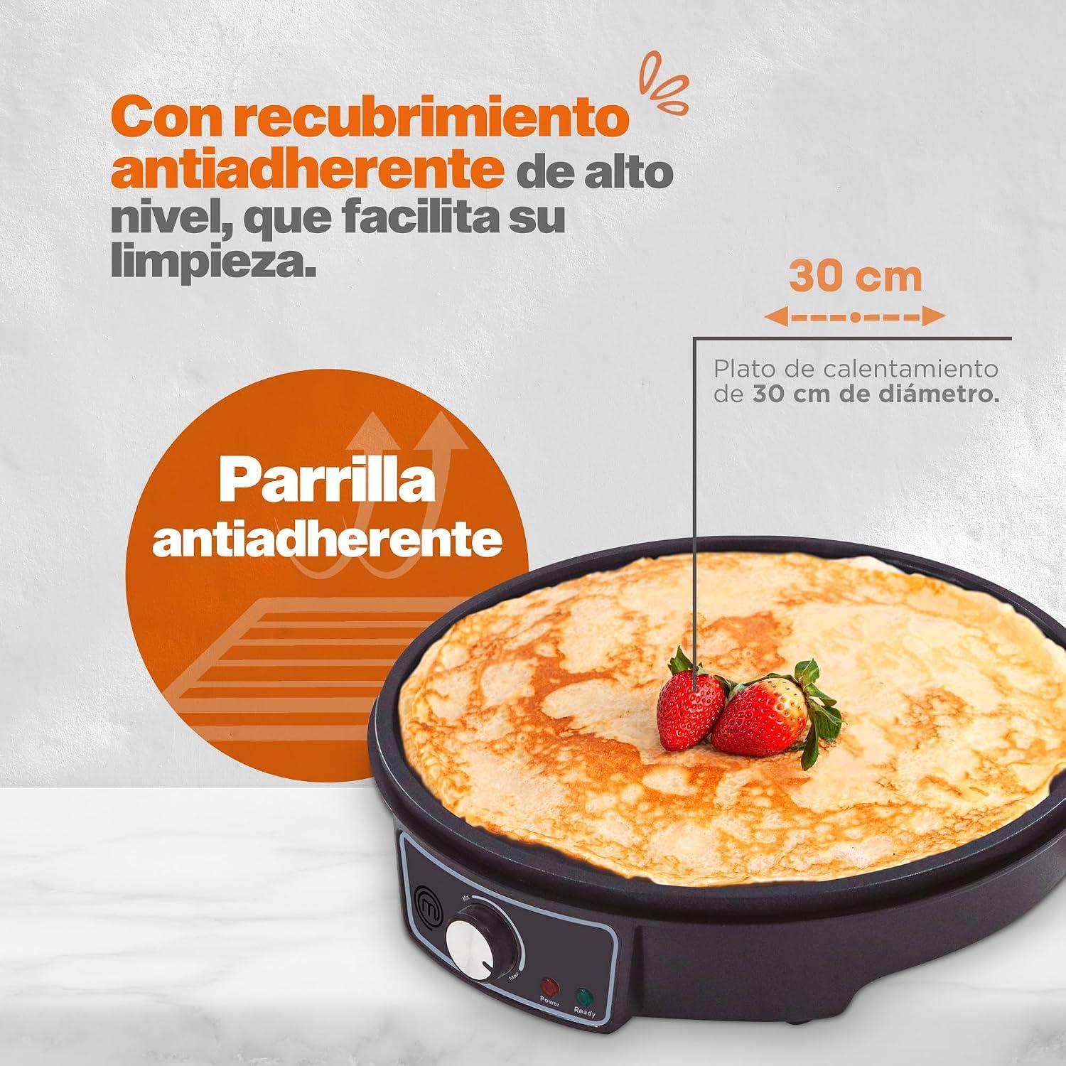 Crepera Eléctrica Masterchef MKCMV2 1000 W Antiadherente — imagen 4
