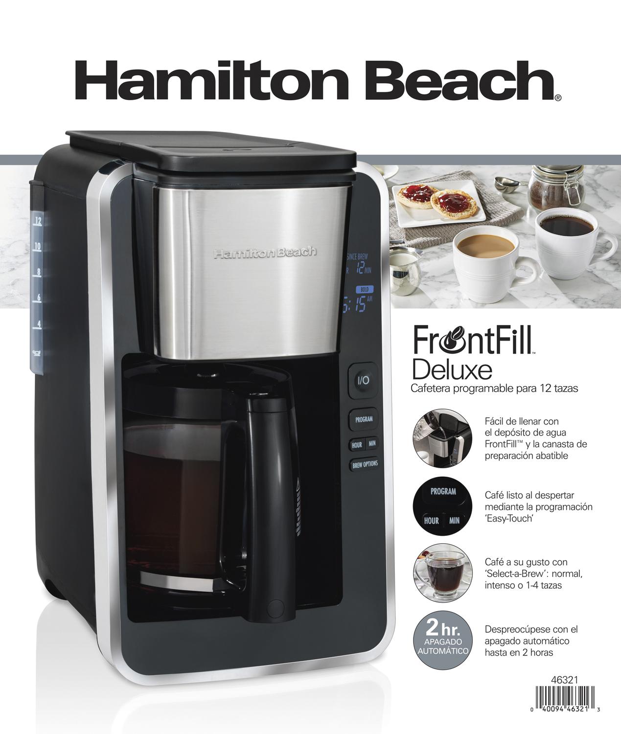 CAFETERA HAMILTON BEACH 46321 PROGRAMABLE 12 TAZAS — imagen 5