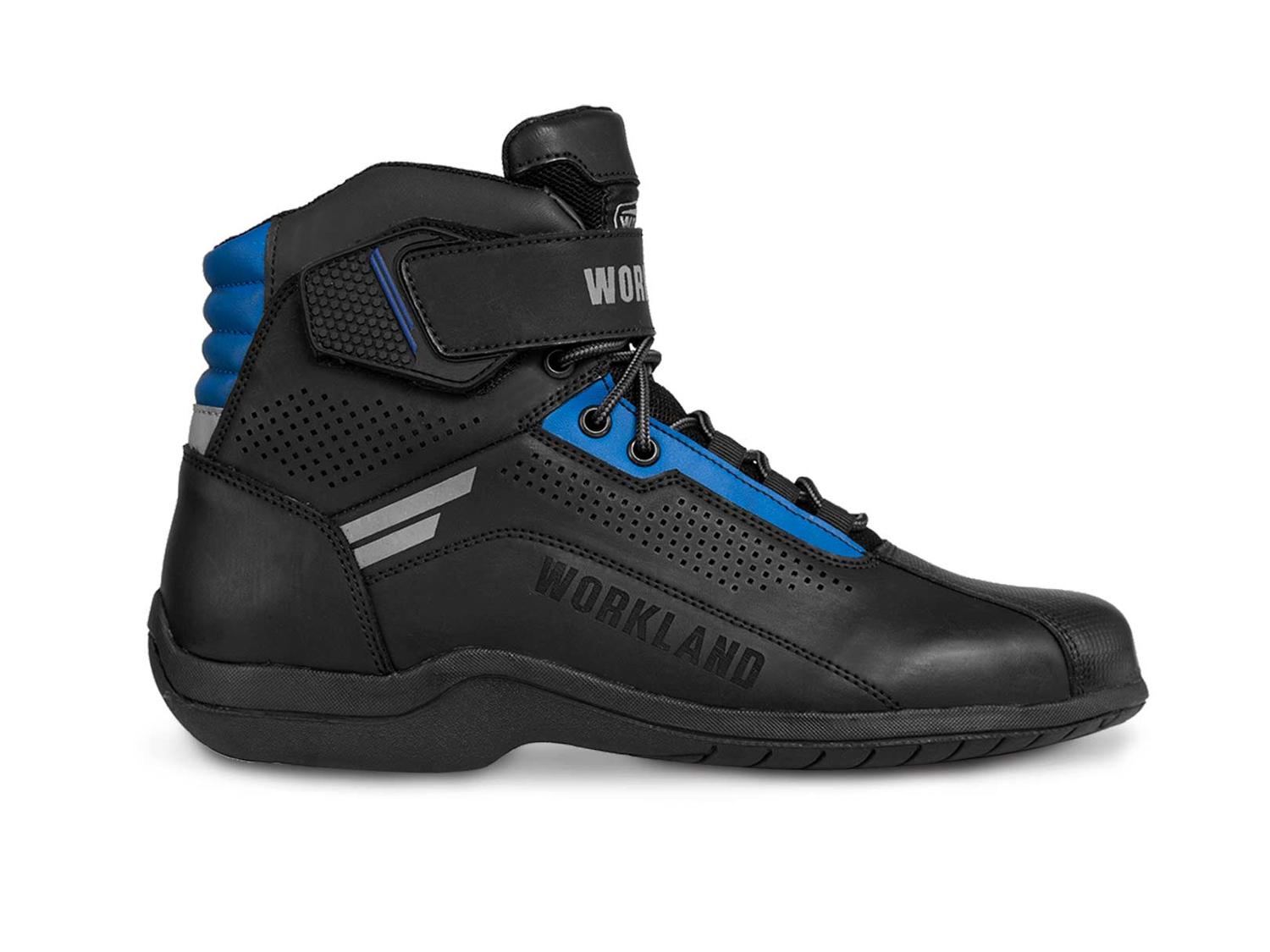 Botas hombre motociclista biker touring WKL 80017 Negro Azul — imagen 3