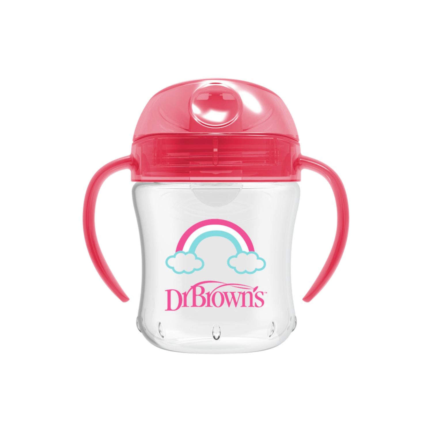Vaso Antiderrame Dr. Brown´s 180 Ml 6+m Boquilla Blanda Color Rosa — imagen 1