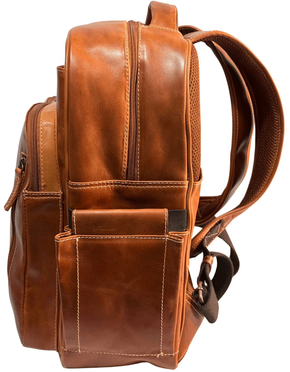 Mochila Grande De Piel Legitima Genuina Espaciosa Bp011 — imagen 9