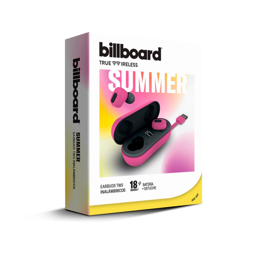 Audífonos Inalámbricos Tws Summer Billboard 20hrs Uso Rosa — imagen 9