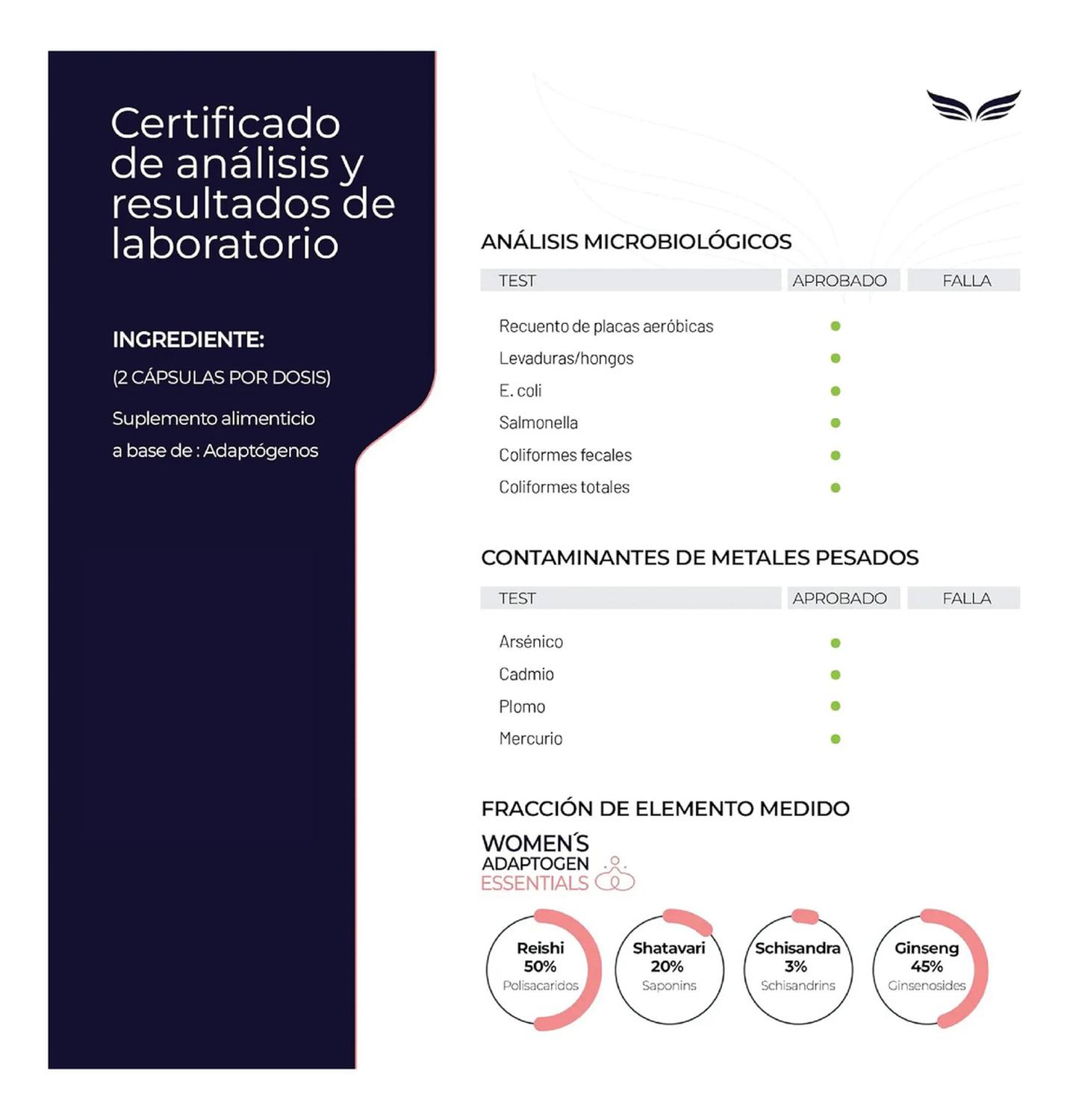 Women's Essentials: Maca y Adaptógenos para Mujer, Schisandra + Shatavari + Reishi, 200 Cápsulas — imagen 5