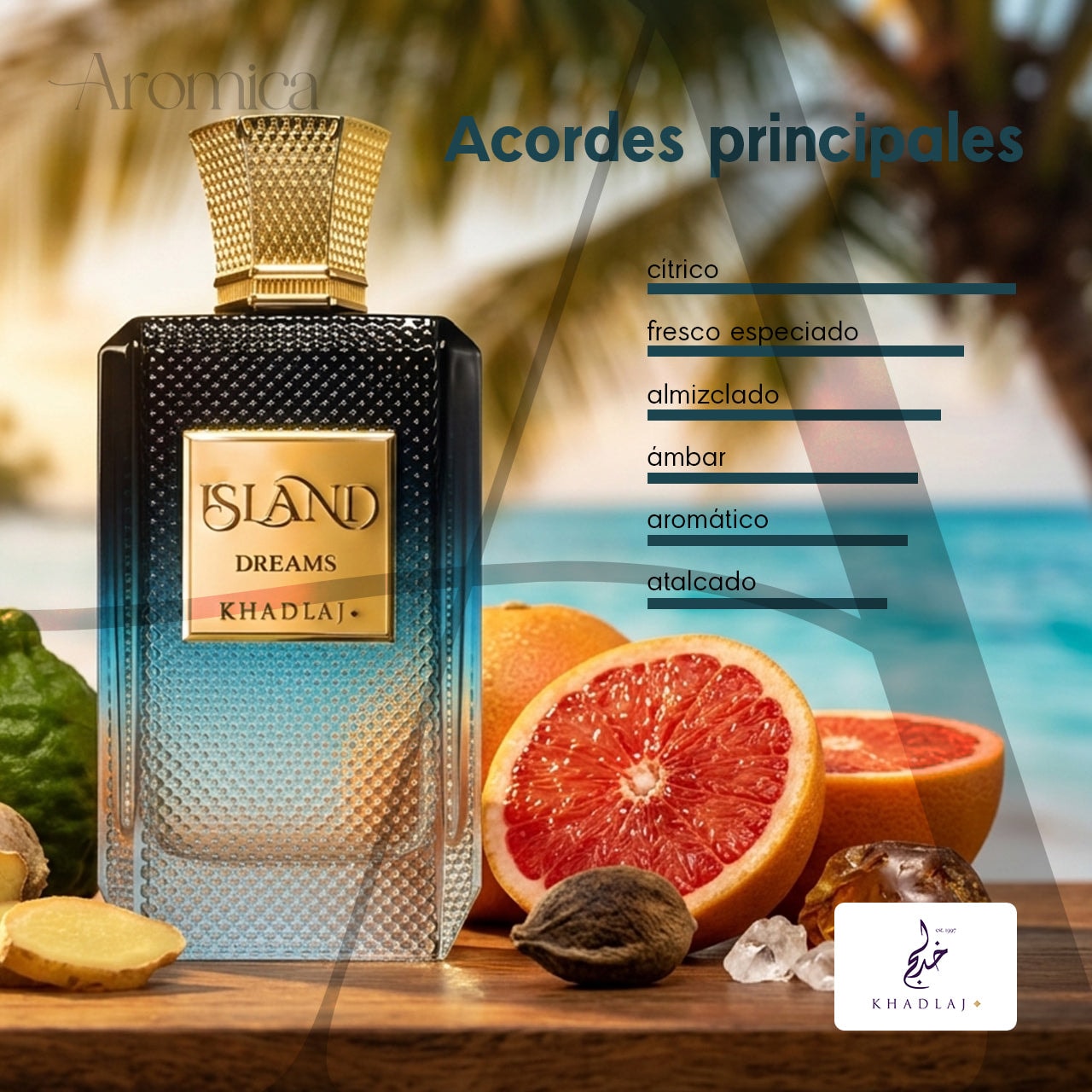 Perfume Árabe Khadlaj Island Dreams Unisex EDP 100ml — imagen 4