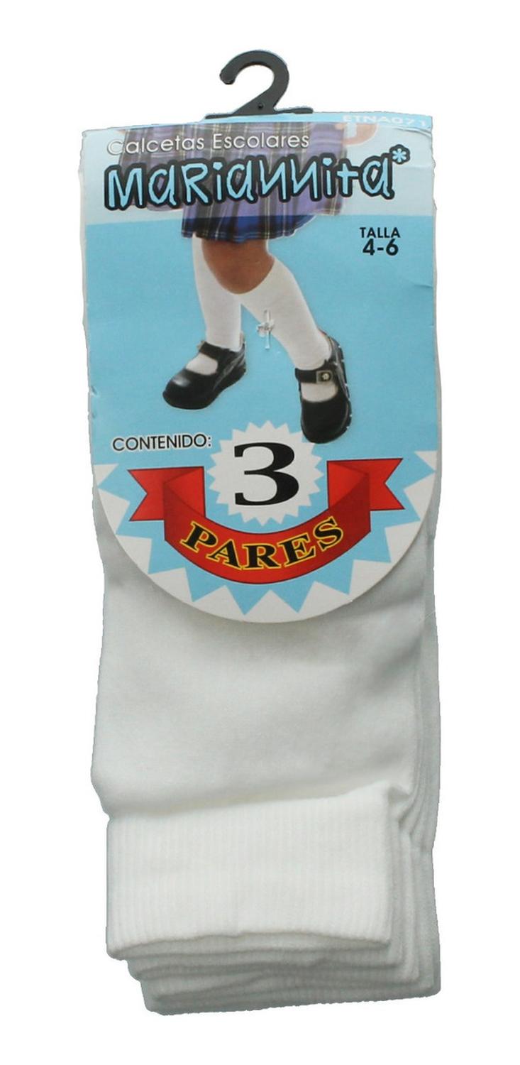 Calceta Niña Bonetera Blanco Escolar Infantil — imagen 3