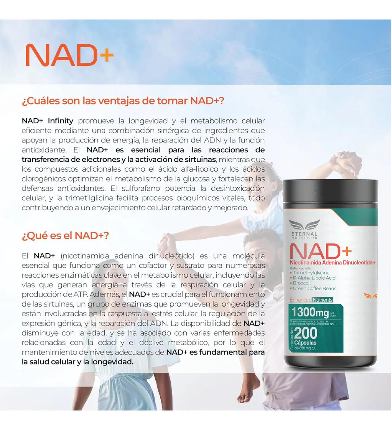 Essentials: NAD+ Puro con TMG y Ácido Alfa Lipoico, Trimetilglicina + NMN + NR, 200 Cápsulas — imagen 8
