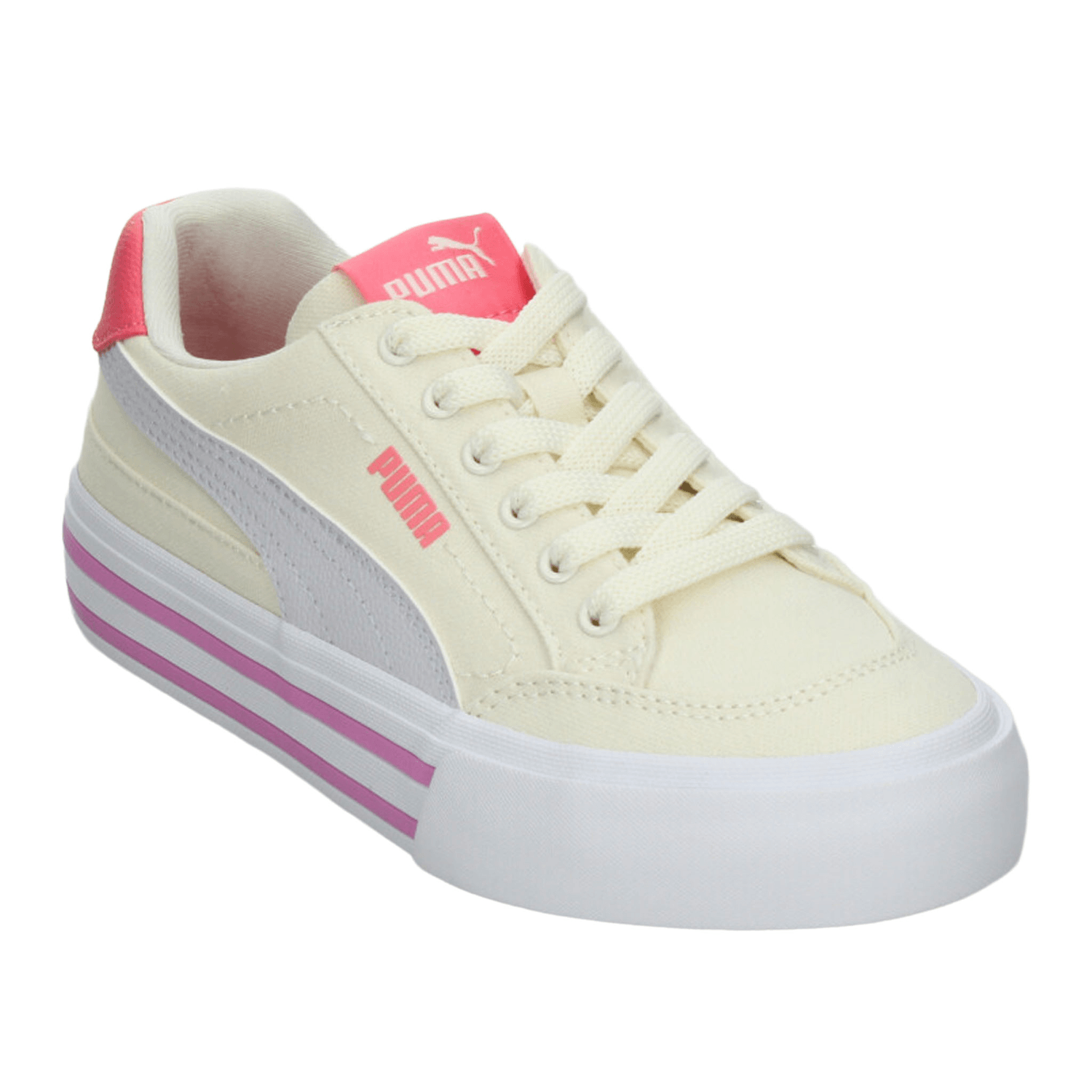 Tenis Niña Puma Court Classic Off White Casual Infantil T22-26 — imagen 5