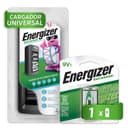 Cargador Universal De Pilas Energizer + 1 Pila 9v Recargable