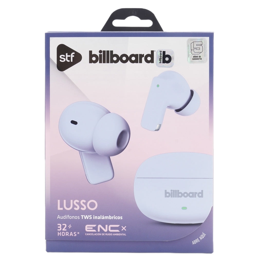 Audífonos inalámbricos TWS STF - Billboard Lusso: 32hrs Uso ENC Lila — imagen 10