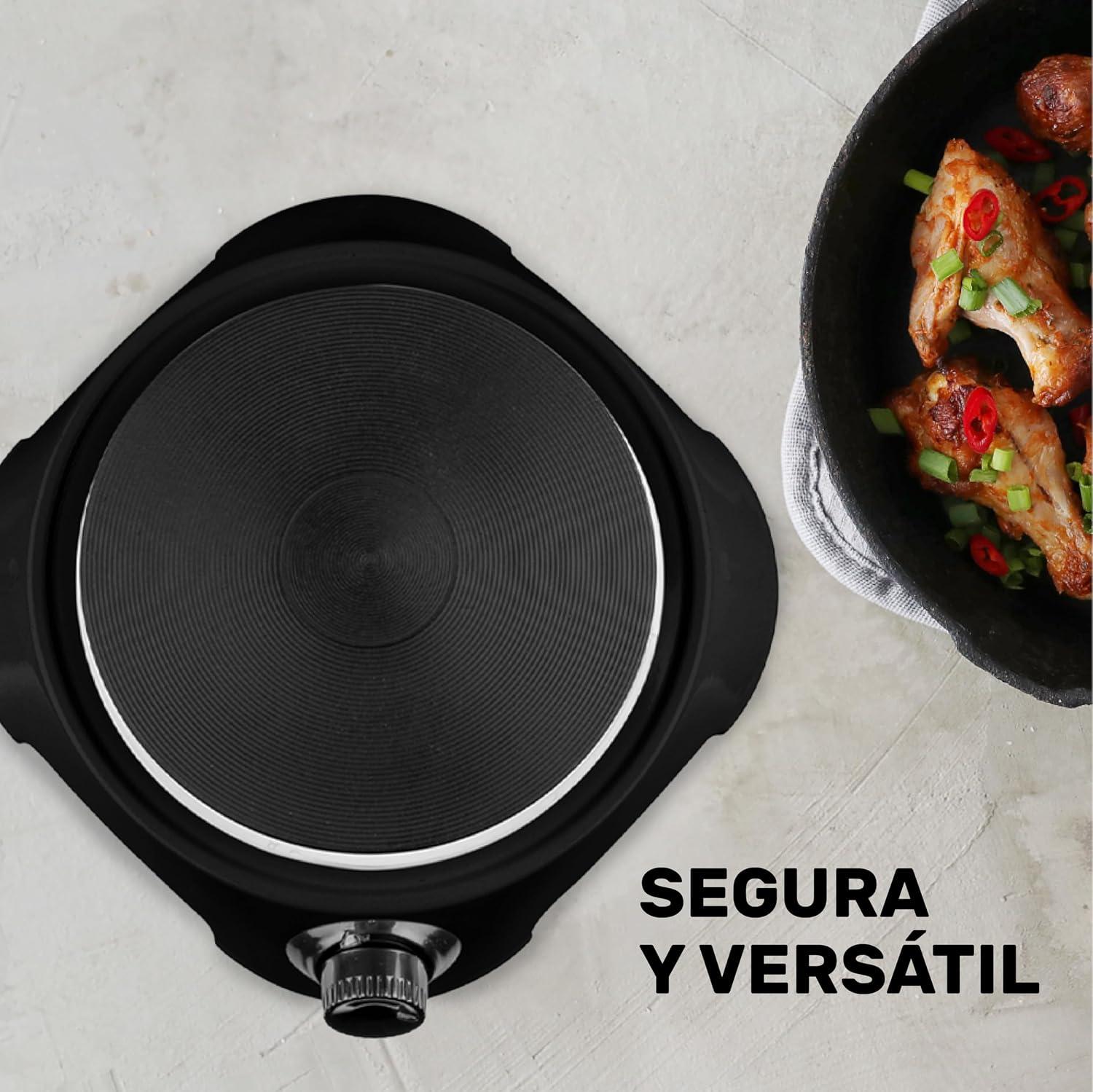 Parrilla Eléctrica Taurus Helios Disco Hierro Fundido 1500 W Negro — imagen 3