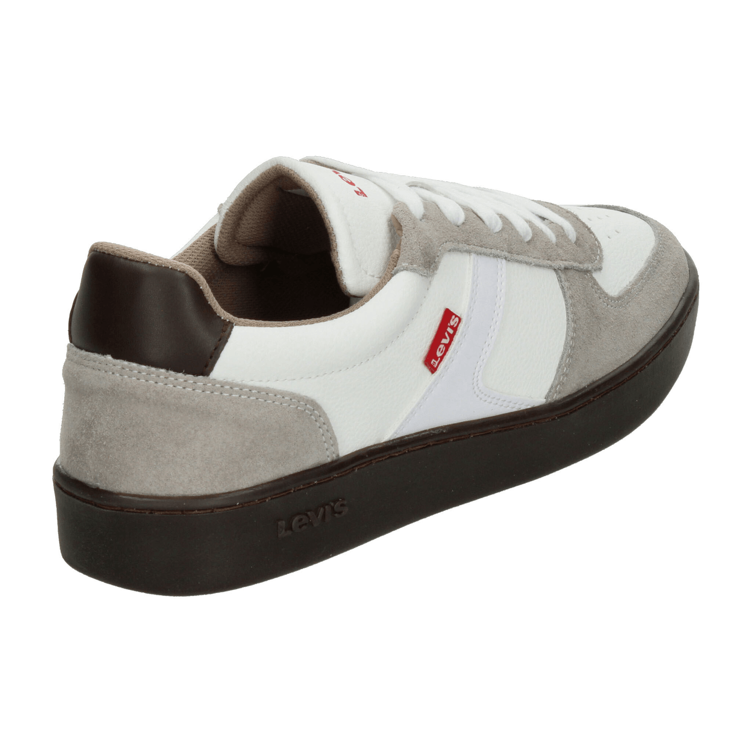 Tenis Levis Hombre Deportivo Urbano Cómodo Cintas Ajustables Original Blanco Gris Caballero — imagen 3