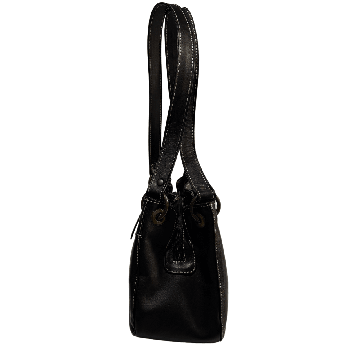 Bolsa Mujer Piel Legitima Cuero Marrón Roxy Hobo — imagen 7