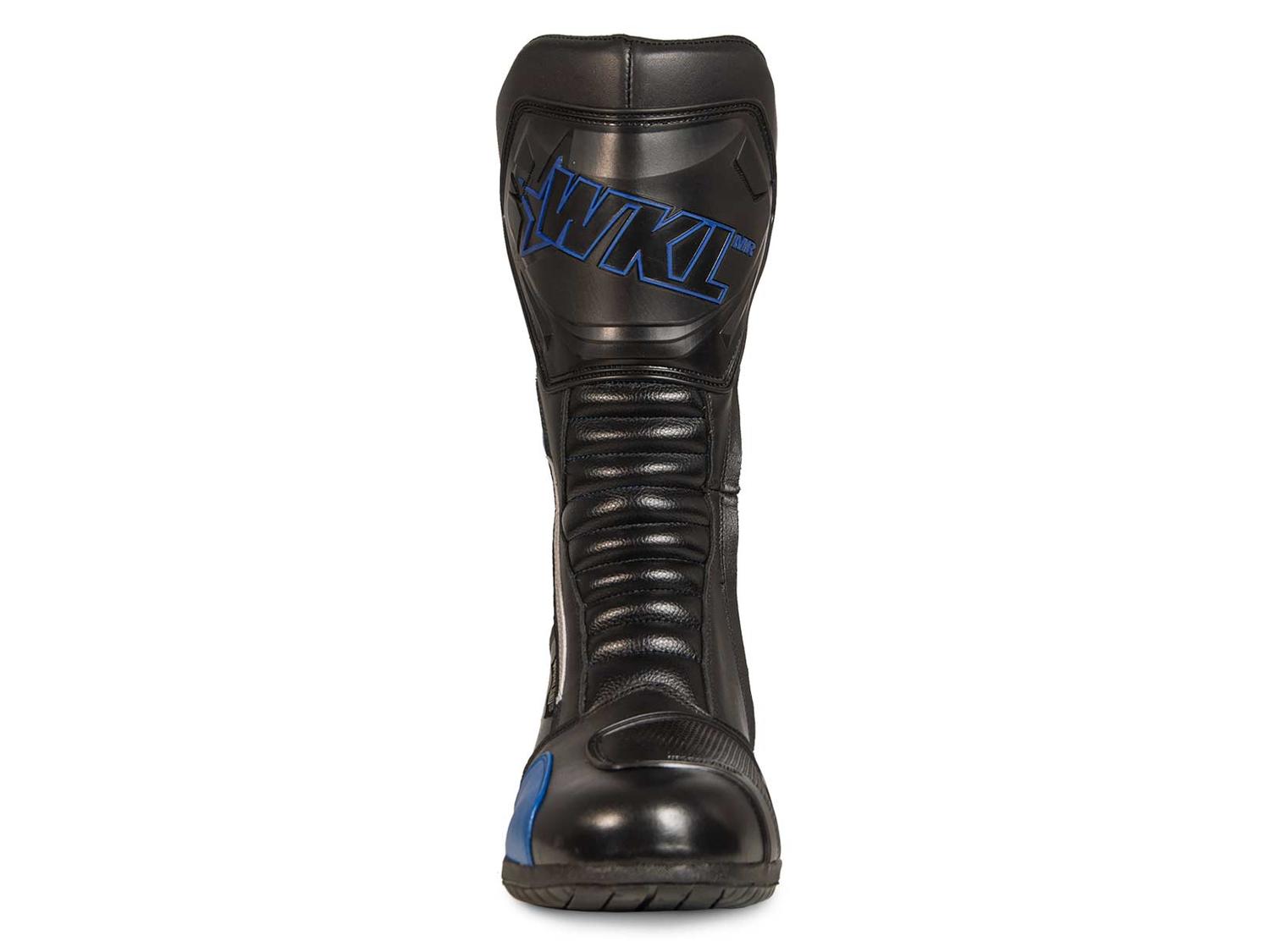 Botas hombre motociclista biker touring WKL 80020 Negro Azul — imagen 4