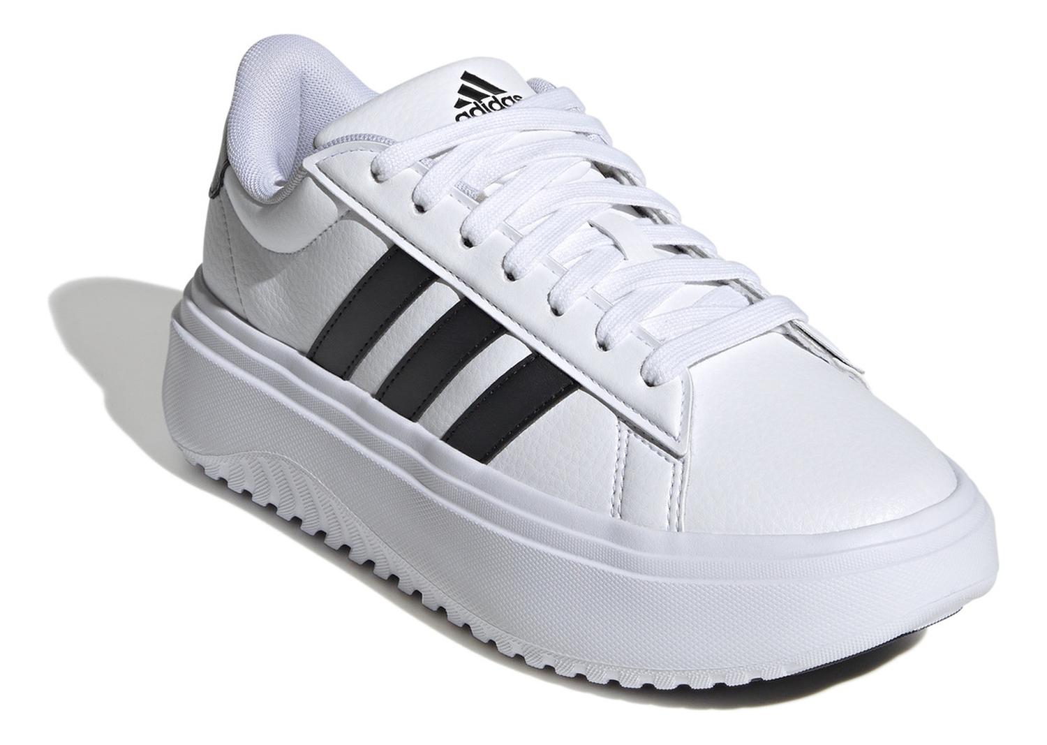 Tenis Dama Adidas Grand Court Blanco Casual Plataforma Mujer — imagen 3