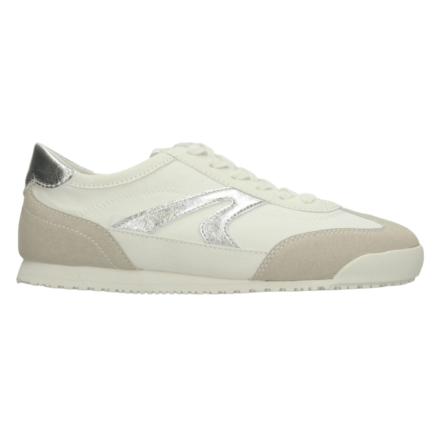 Tenis Ozono Dama Casual Beige Plateado Mujer — imagen 1