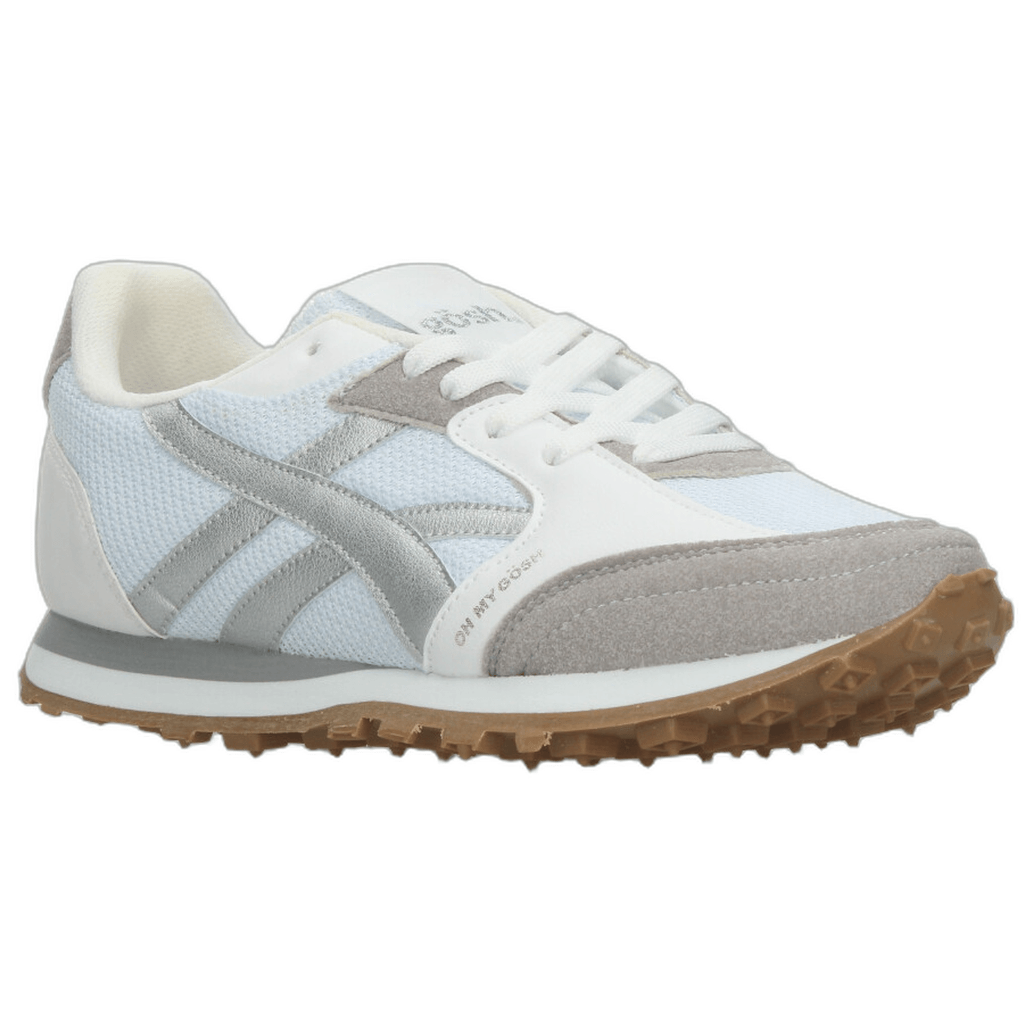 Tenis Gosh Dama Blanco Plateado Casual Para Mujer — imagen 3