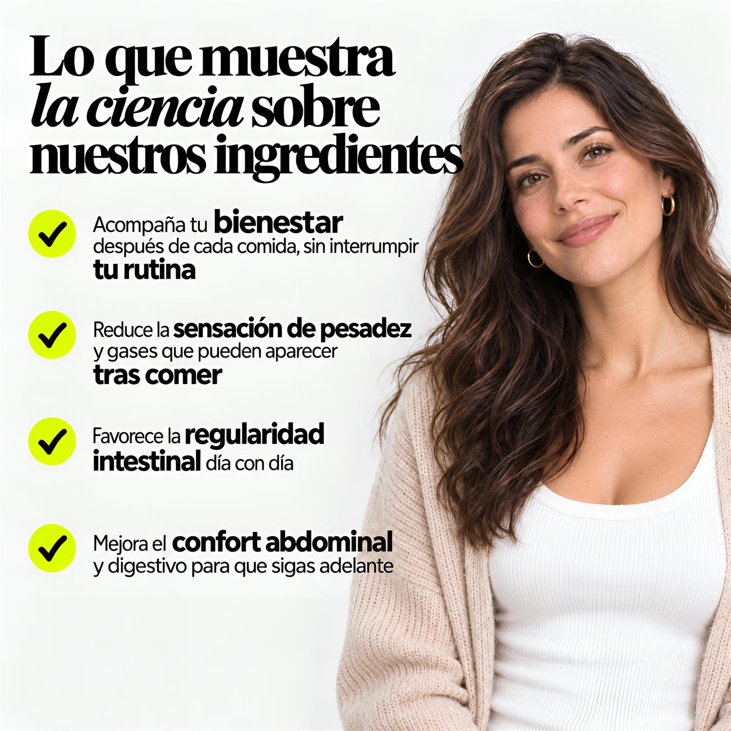 Healthy Me: Desinflamante con 16 Enzimas Digestivas, Jengibre, Menta e Hinojo p/ Digestión, 60 Cáps. — imagen 5