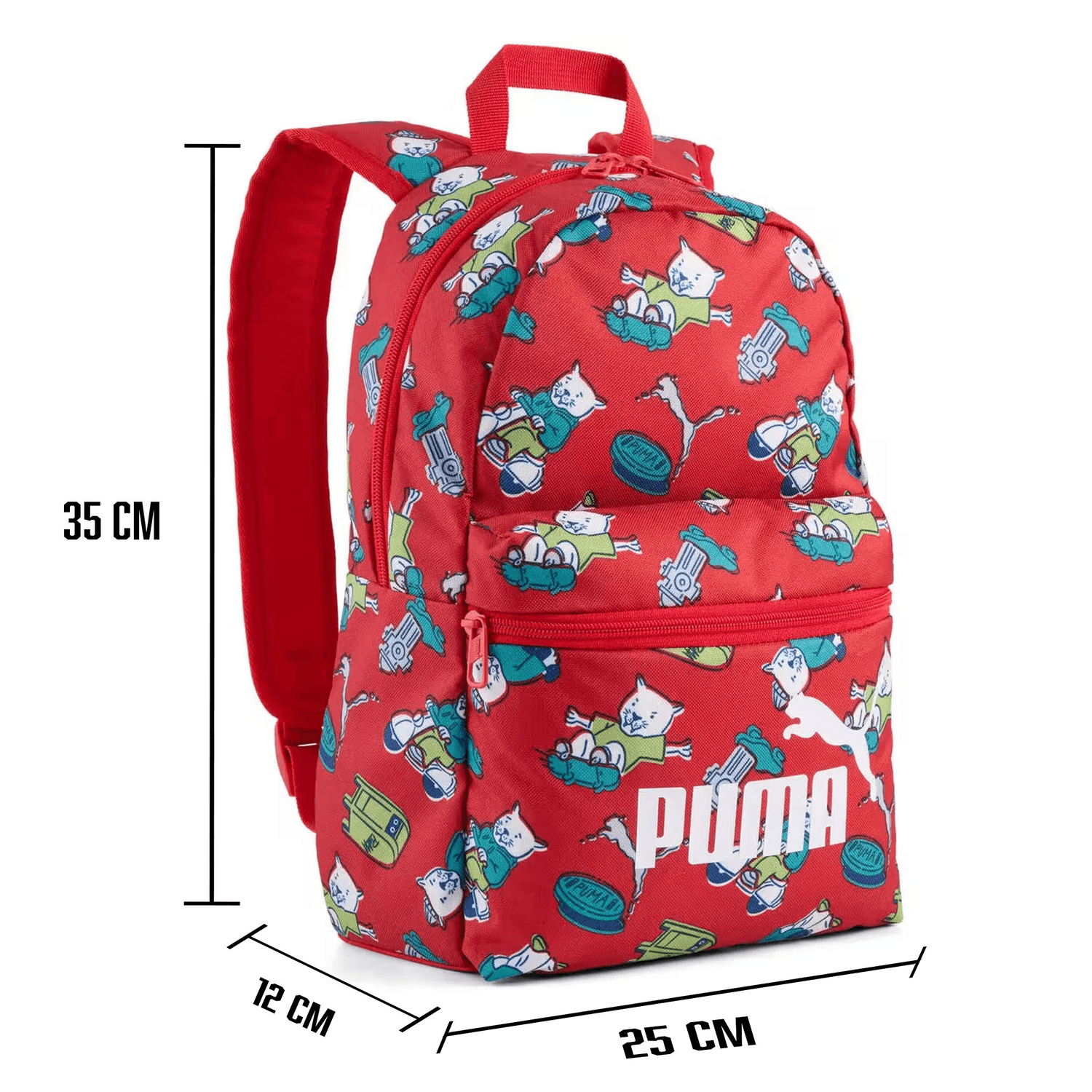 Mochila Puma Phase Niño Escolar Bolsillo lateral Rojo Infantil 11L — imagen 5