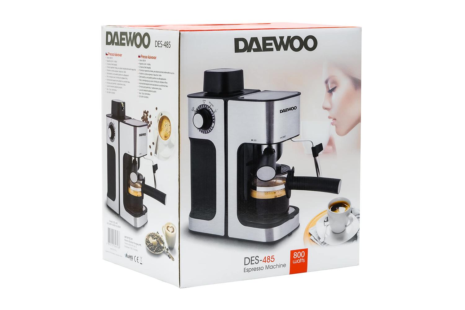 CAFETERA MAQUINA ESPRESSO DAEWOO DES-485 INDIVIDUAL 4 TAZAS — imagen 4